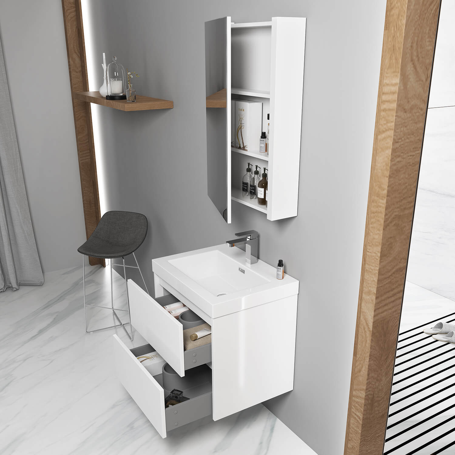 Valencia 24" Vanity with Ceramic Top