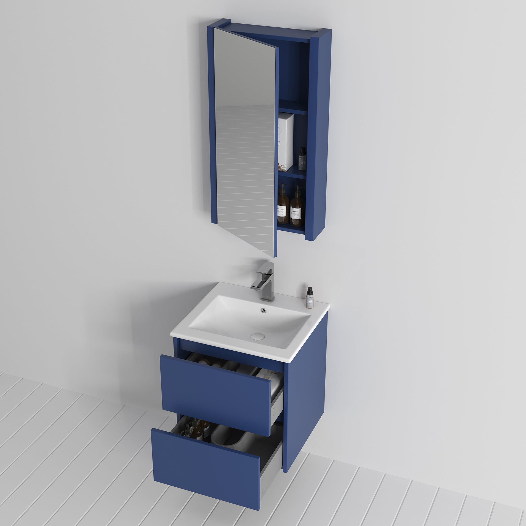 Valencia 20" Blue Vanity with Ceramic Top
