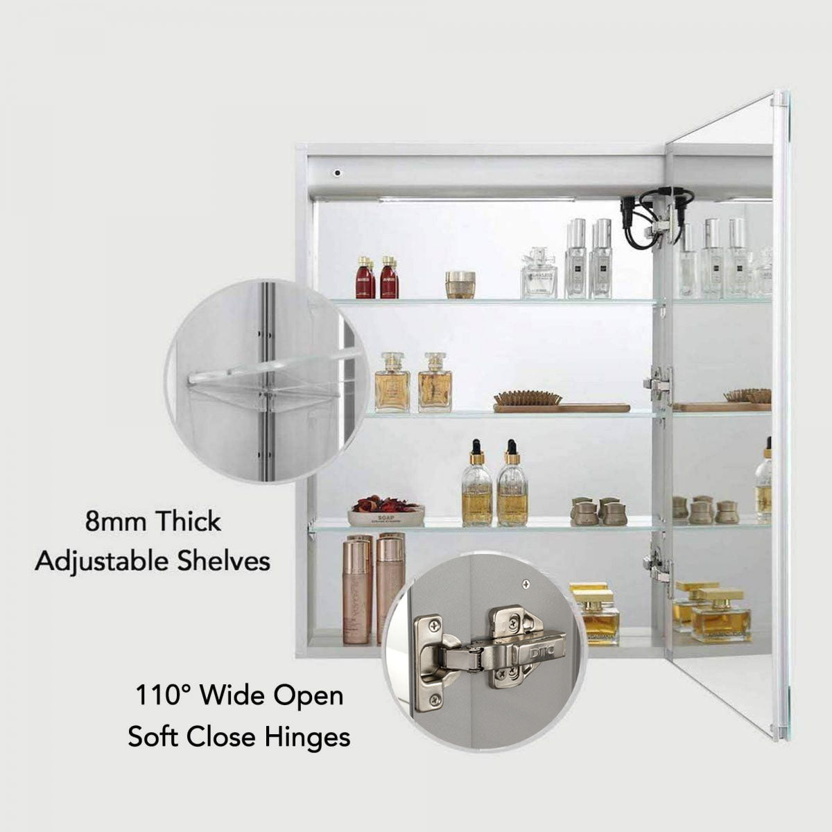 Vega – 24 Inches LED Medicine Cabinet Vanity Plus