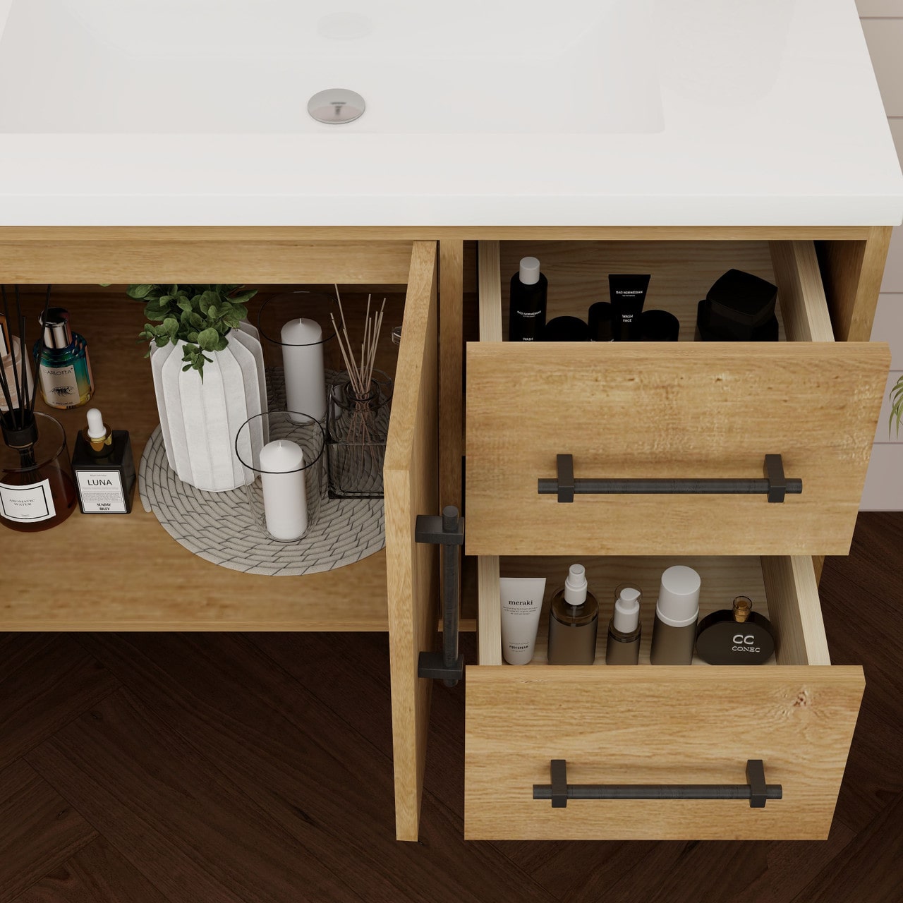 Victoria 72" Wall Mounted Vanity with Double Sink