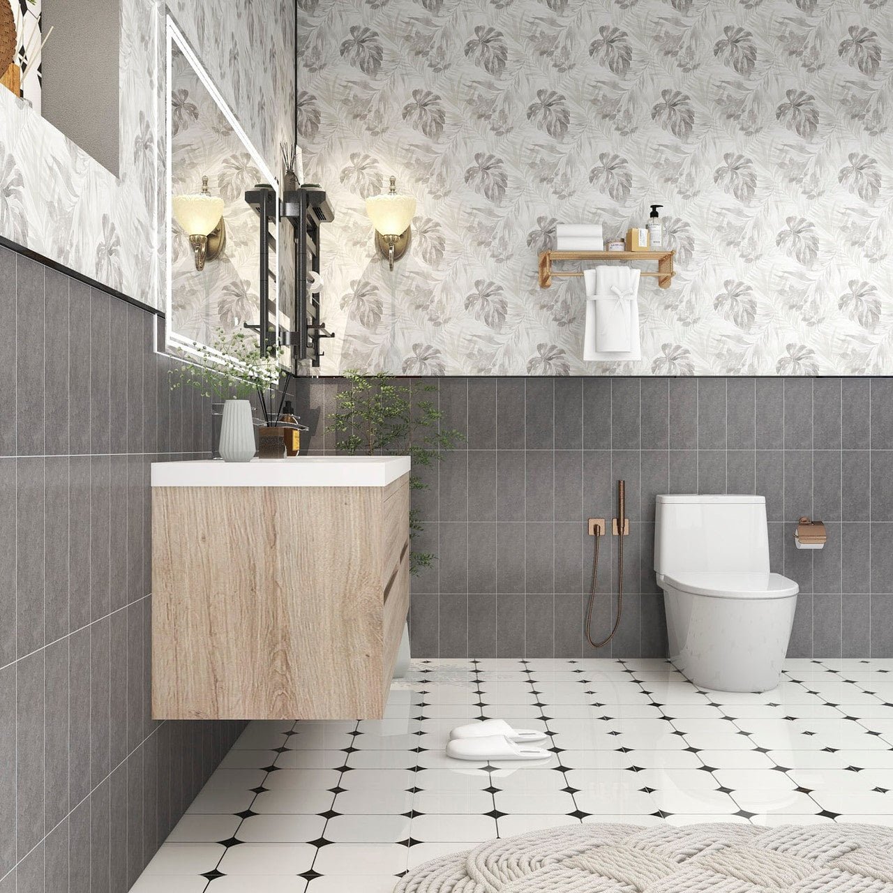 Louis 72" Modern Wall-Mounted with Double Sink