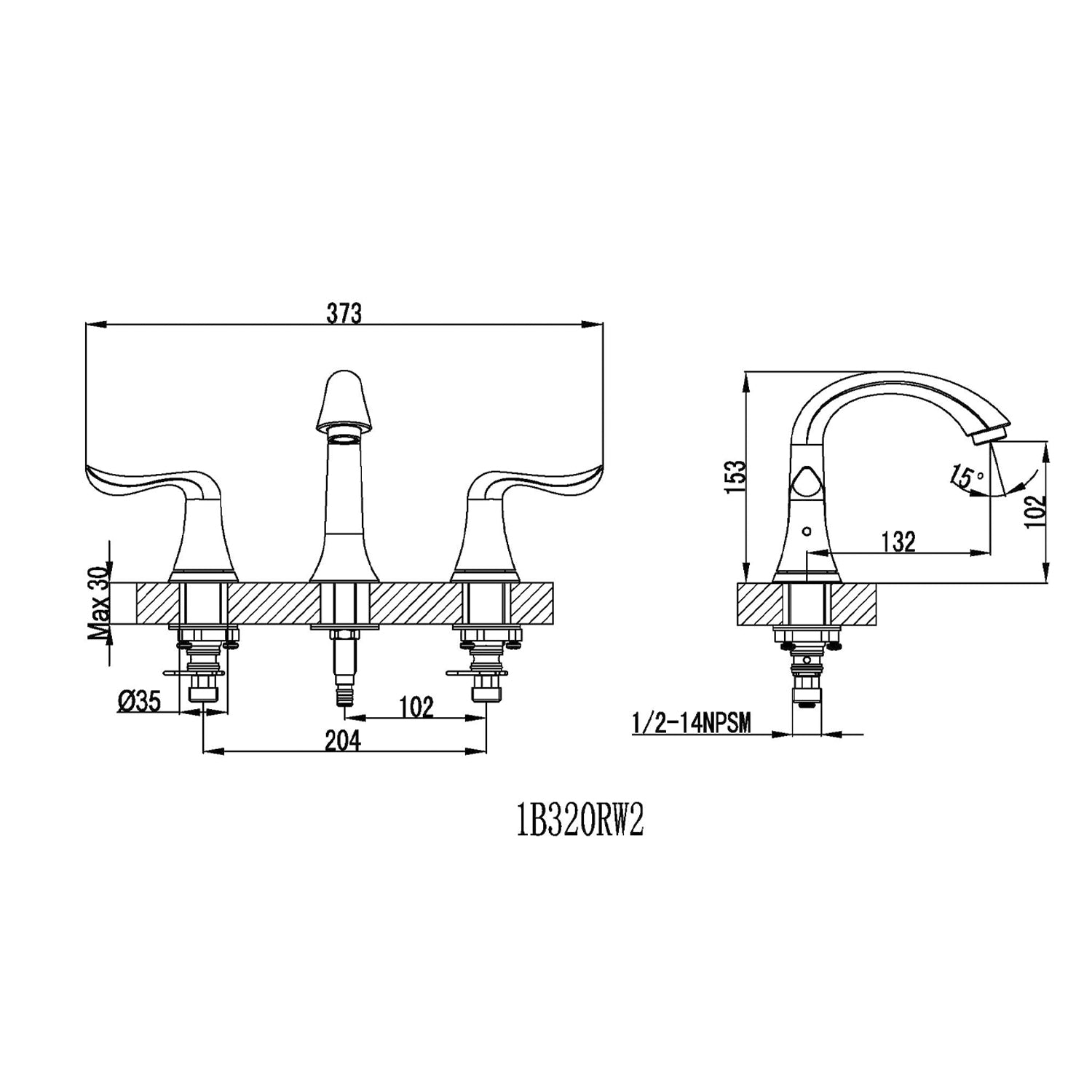 Wide Spread Lavatory Faucet Vanity Plus