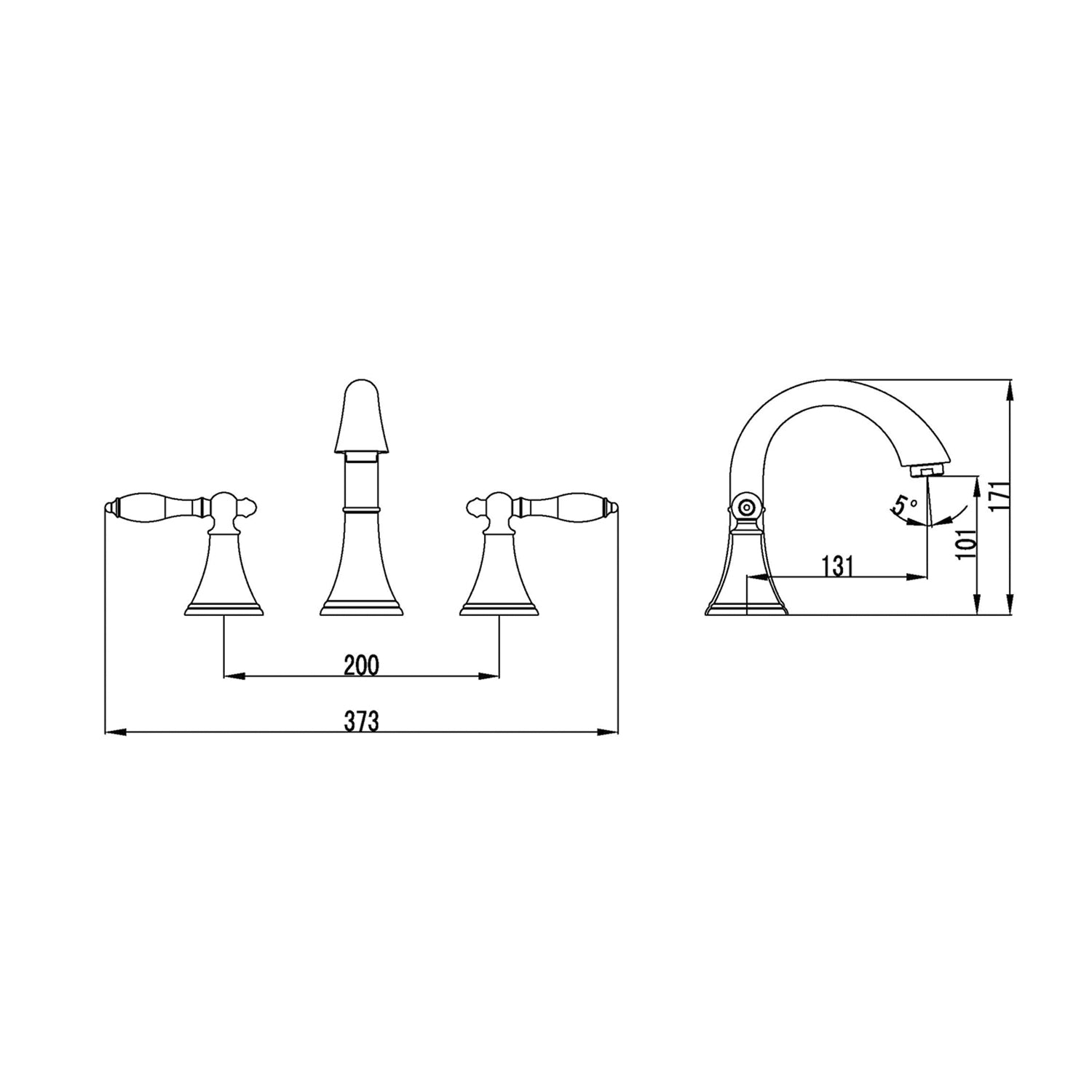 Wide Spread Lavatory Faucet Vanity Plus