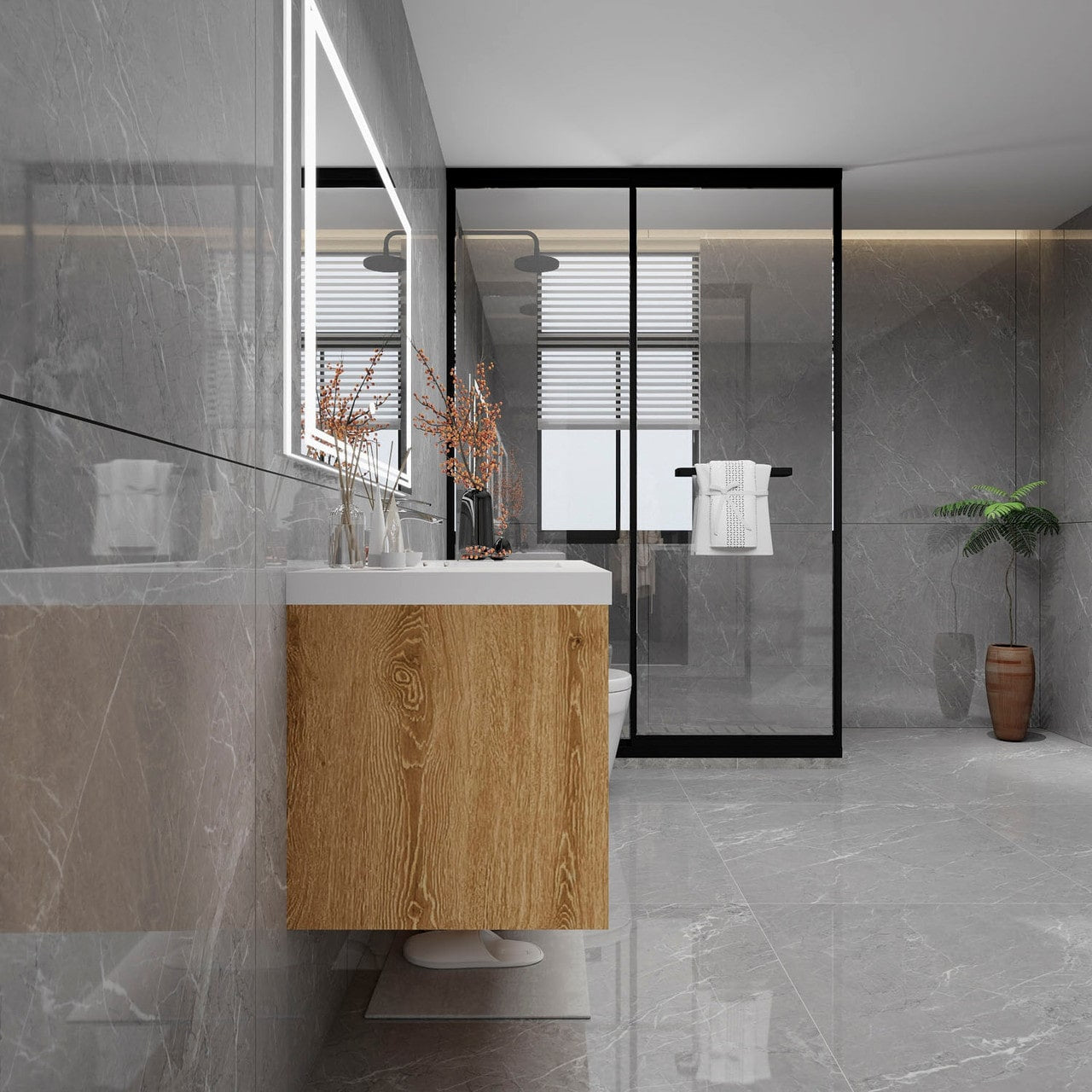 Louis 48" Modern Wall-Mounted Vanity