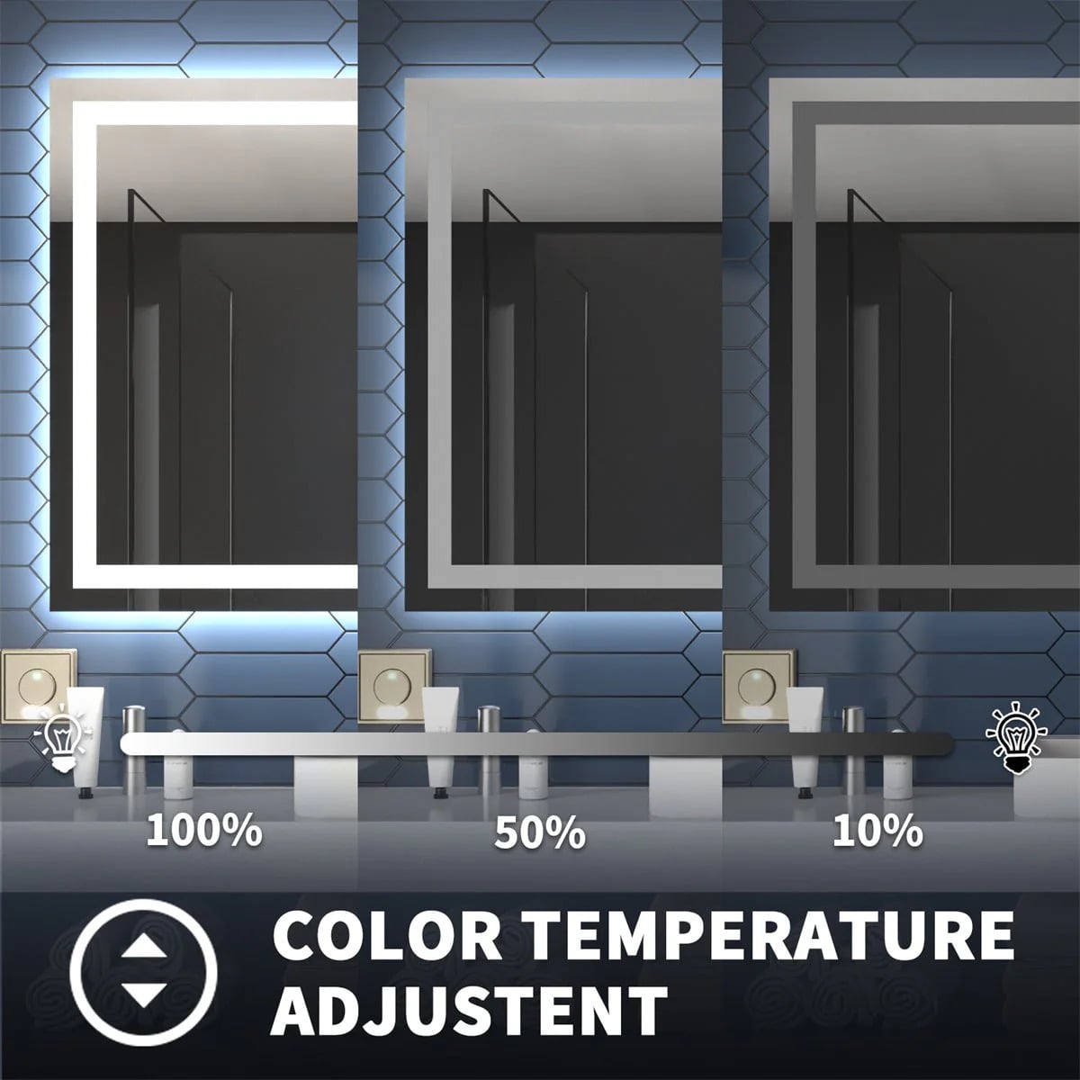 Apex 36" W X 36" H LED Mirror