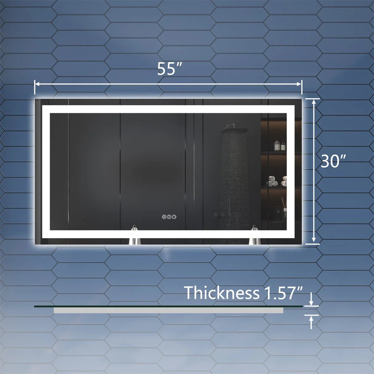 Apex 55" x 30" LED Mirror