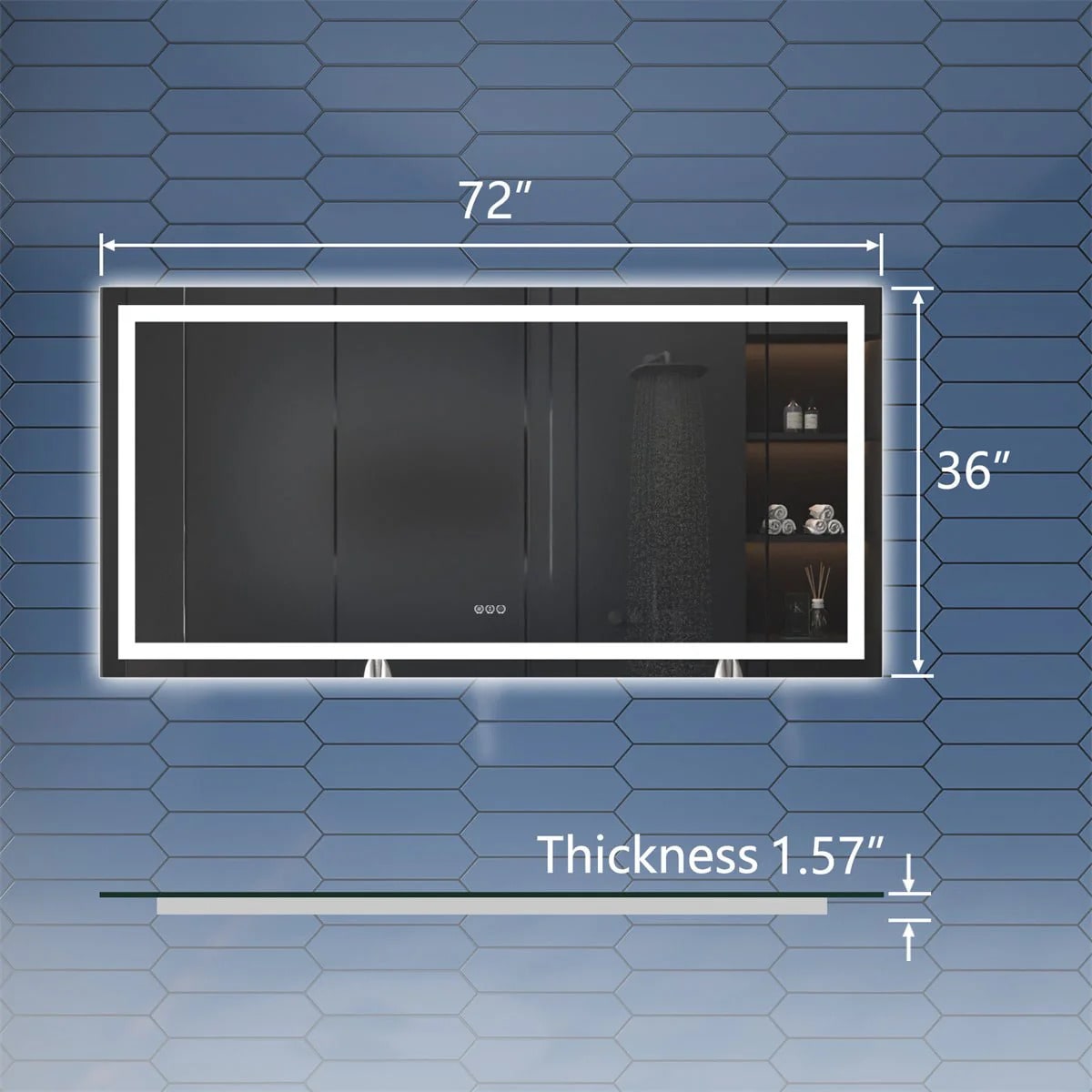 Apex 72" x 36" LED Mirror
