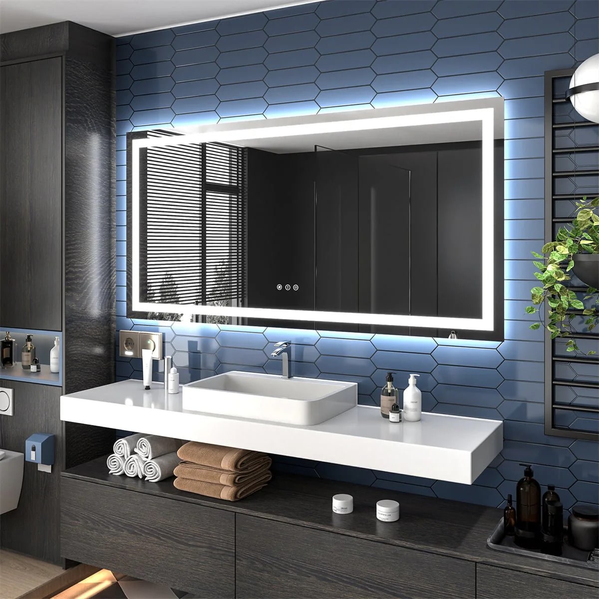 Apex 72" W x 36" H LED Mirror