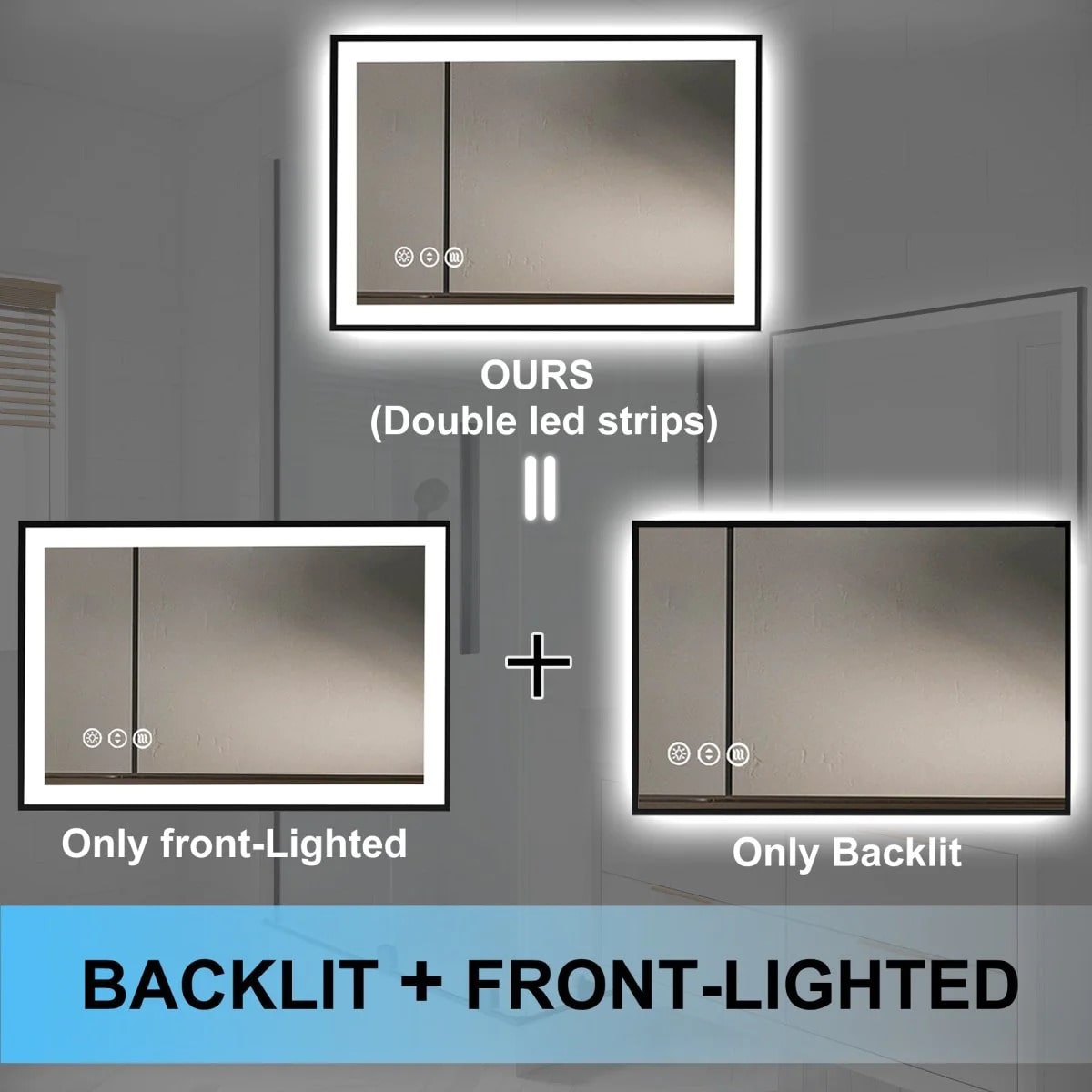 Apex Noir 20"x 28" LED Mirror