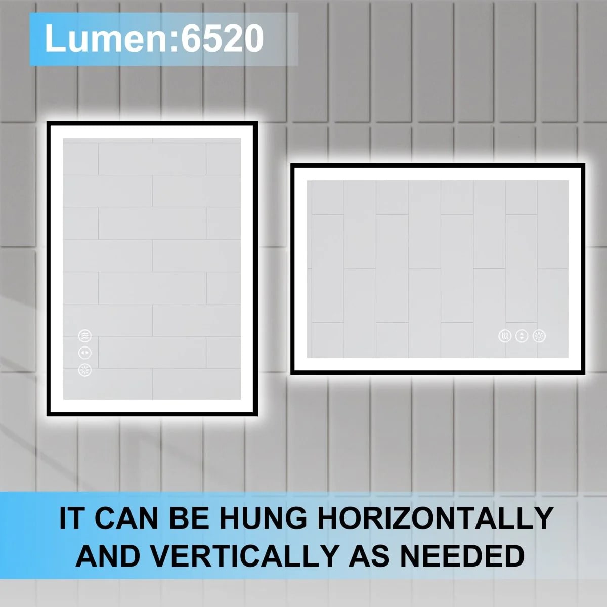 Apex Noir 20"x 28" LED Mirror