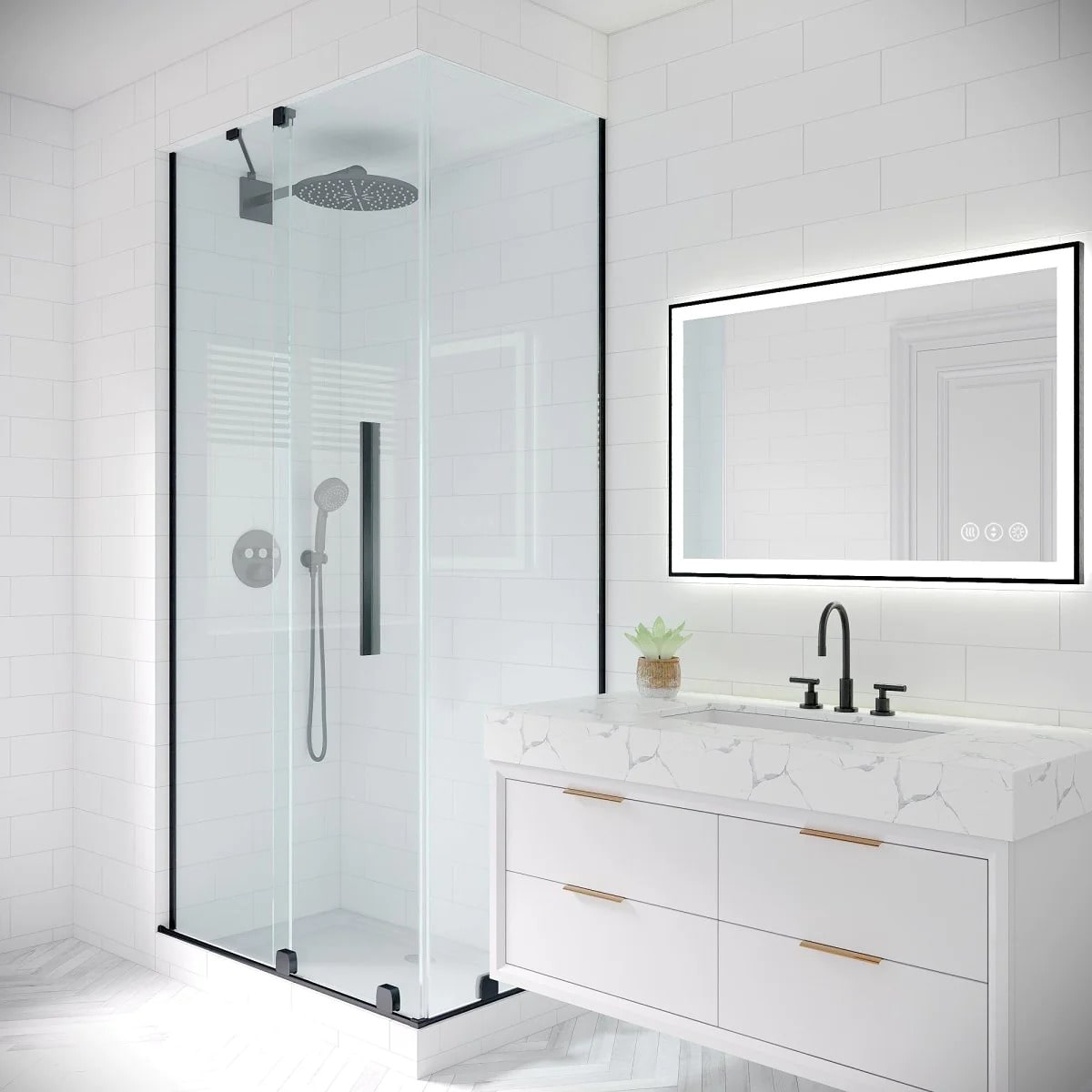 Apex Noir 24"x36" LED Mirror