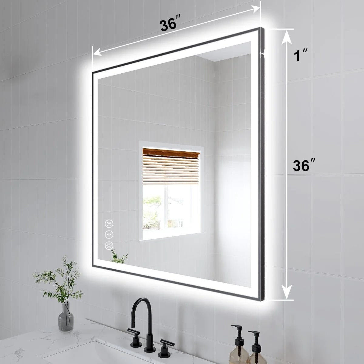 Arden 36"x 36" LED Mirror