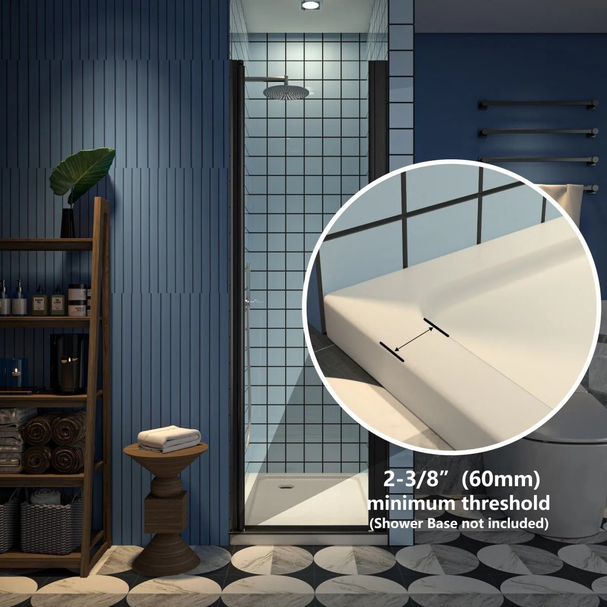 Classy 24-26" Pivot Shower Door