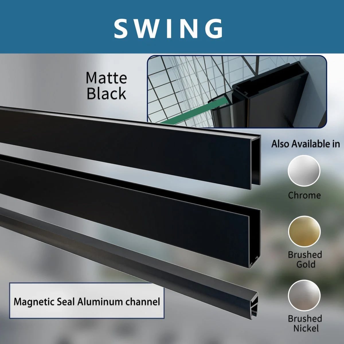 Classy 28-30" Pivot Shower Door