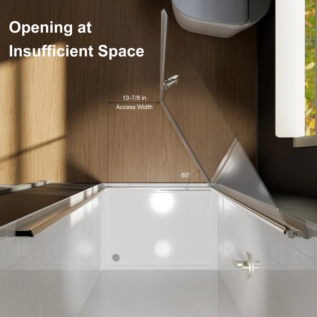 Classy 32-34" Pivot Shower Door