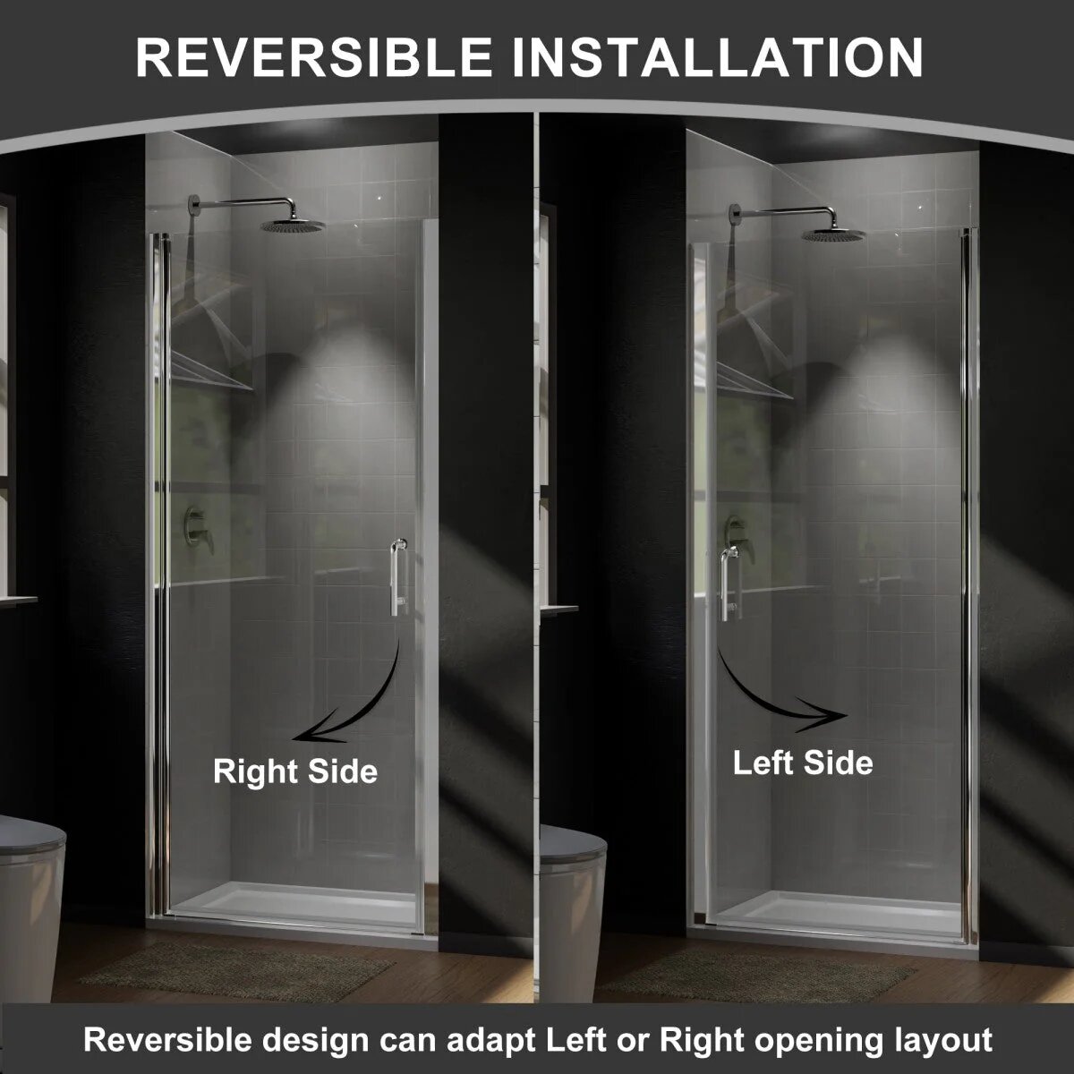Classy 32-34" Pivot Shower Door