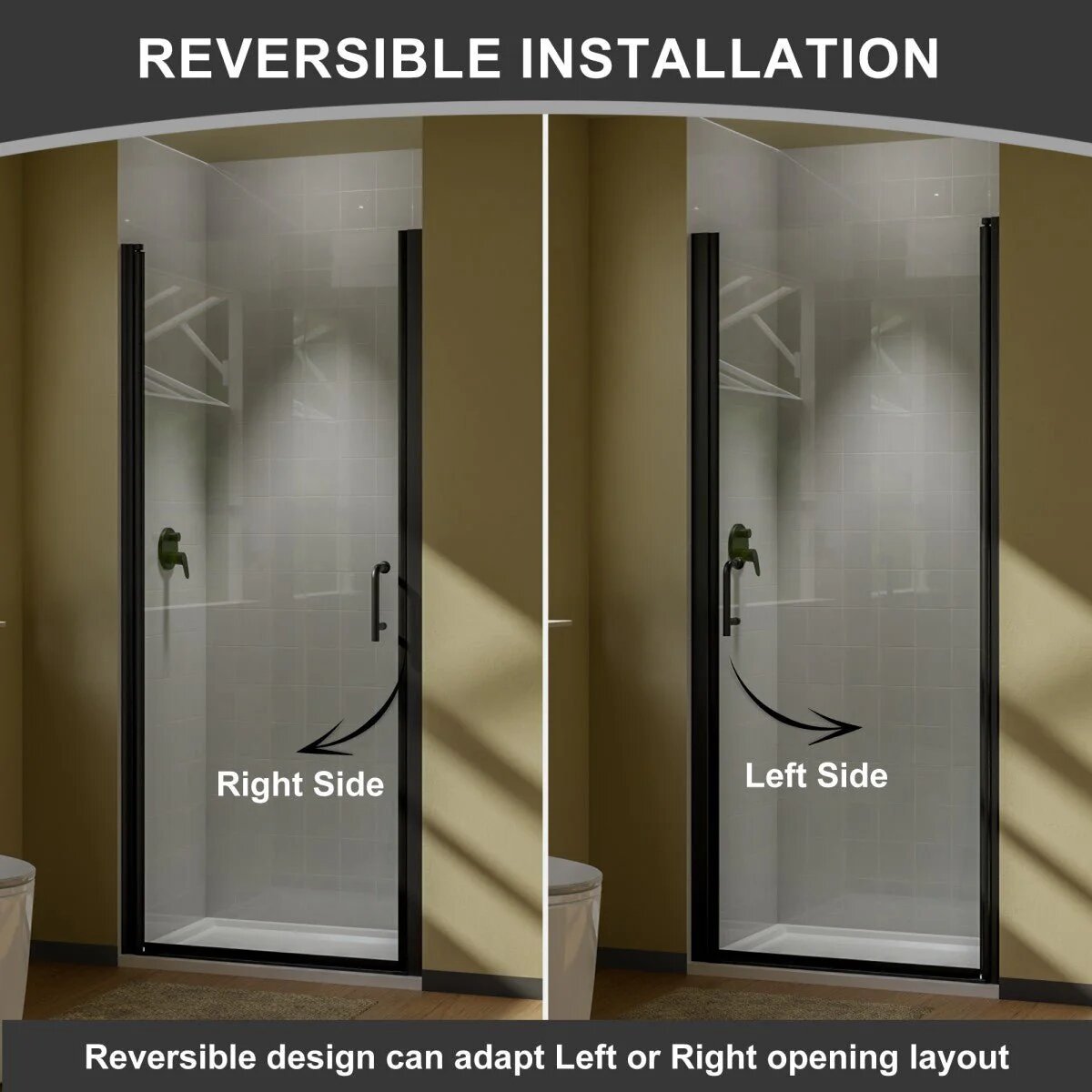 Classy 34-36" Pivot Shower Door