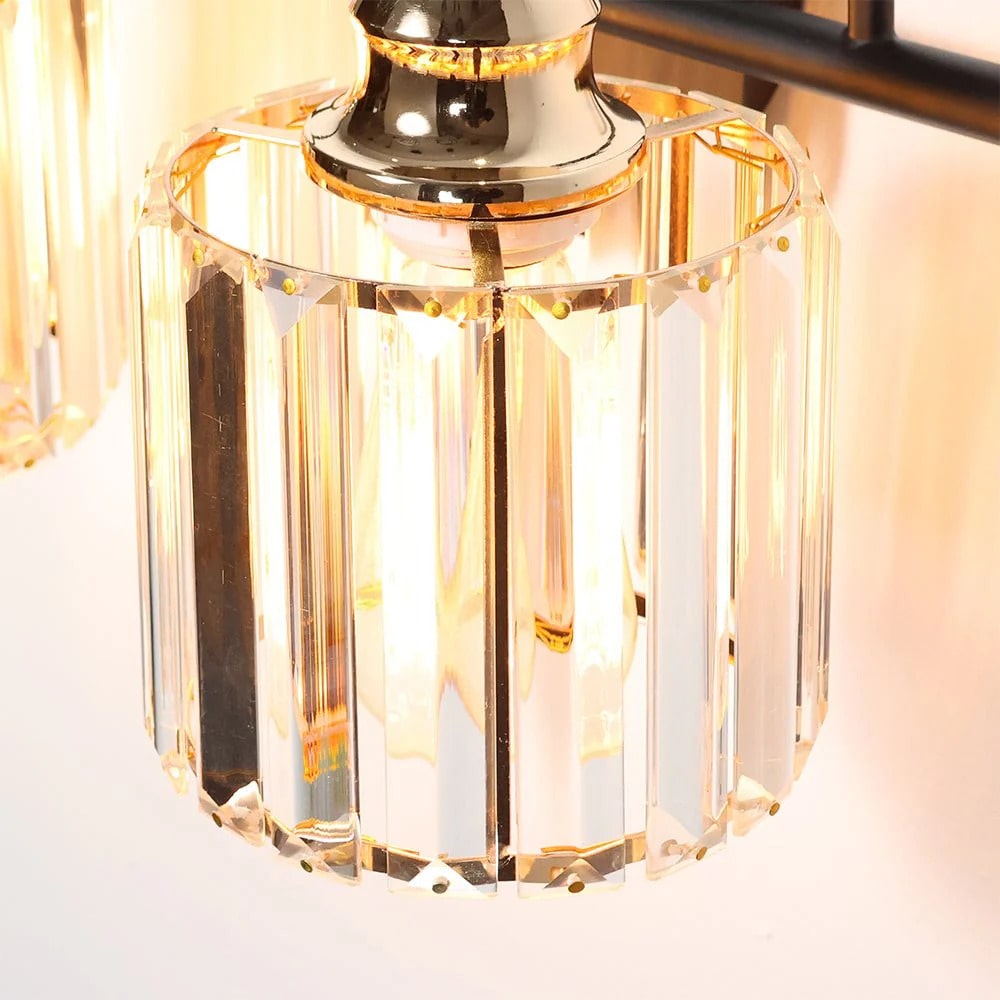 Crystal Vanity Lights 16" Gold Wall Sconces