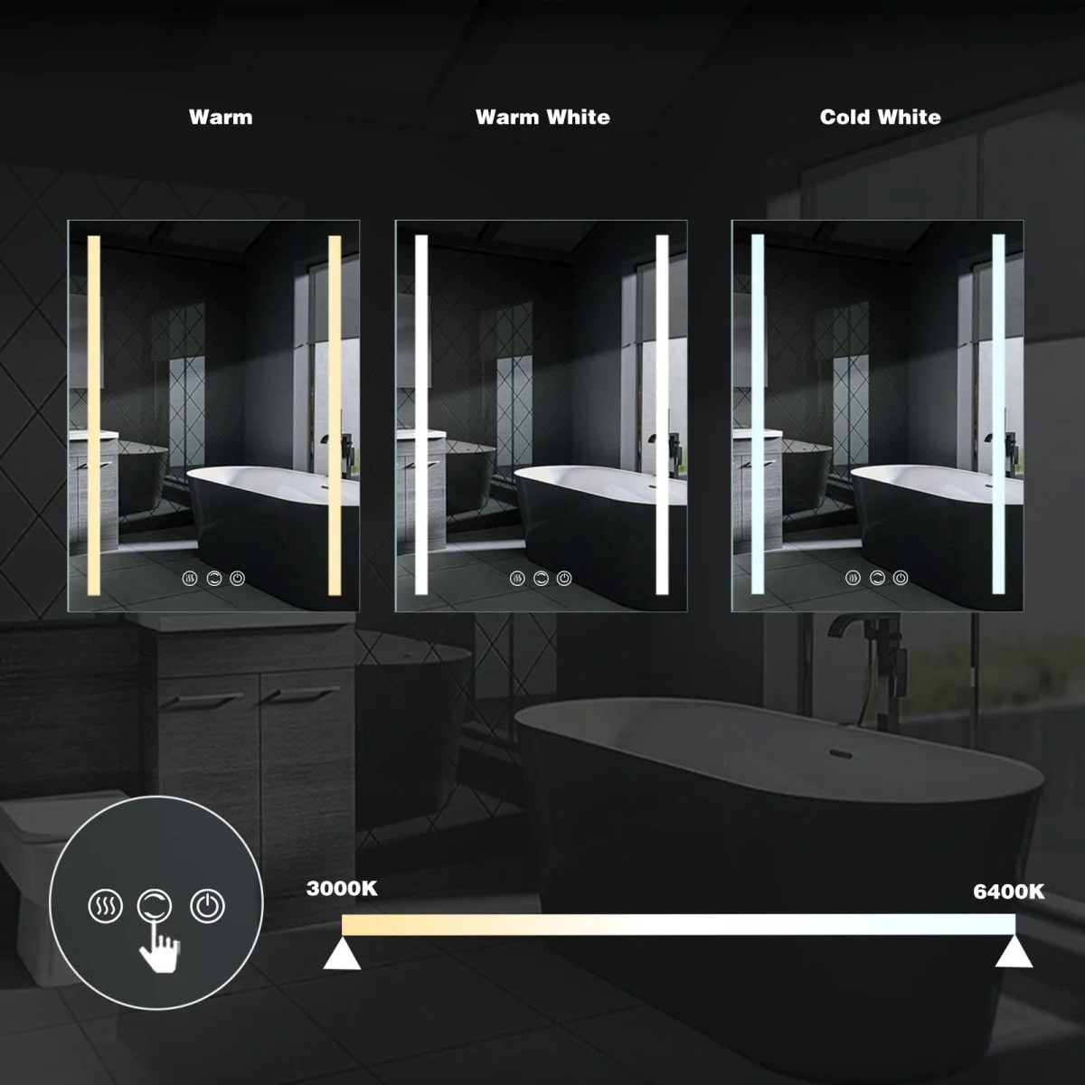 Rise 20" x 30" LED Mirror