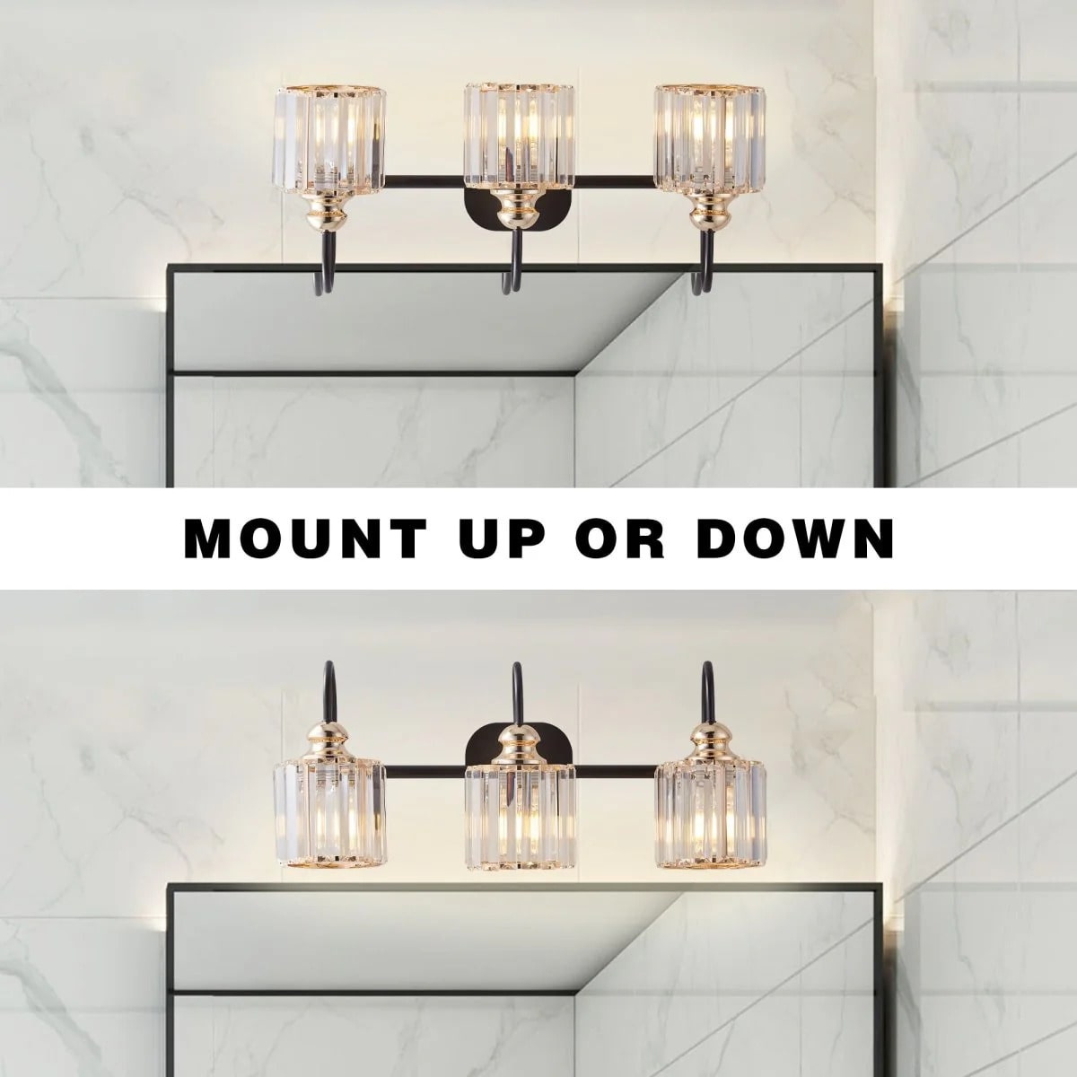 Crystal Vanity Lights 23 1/8" Gold Wall Sconces