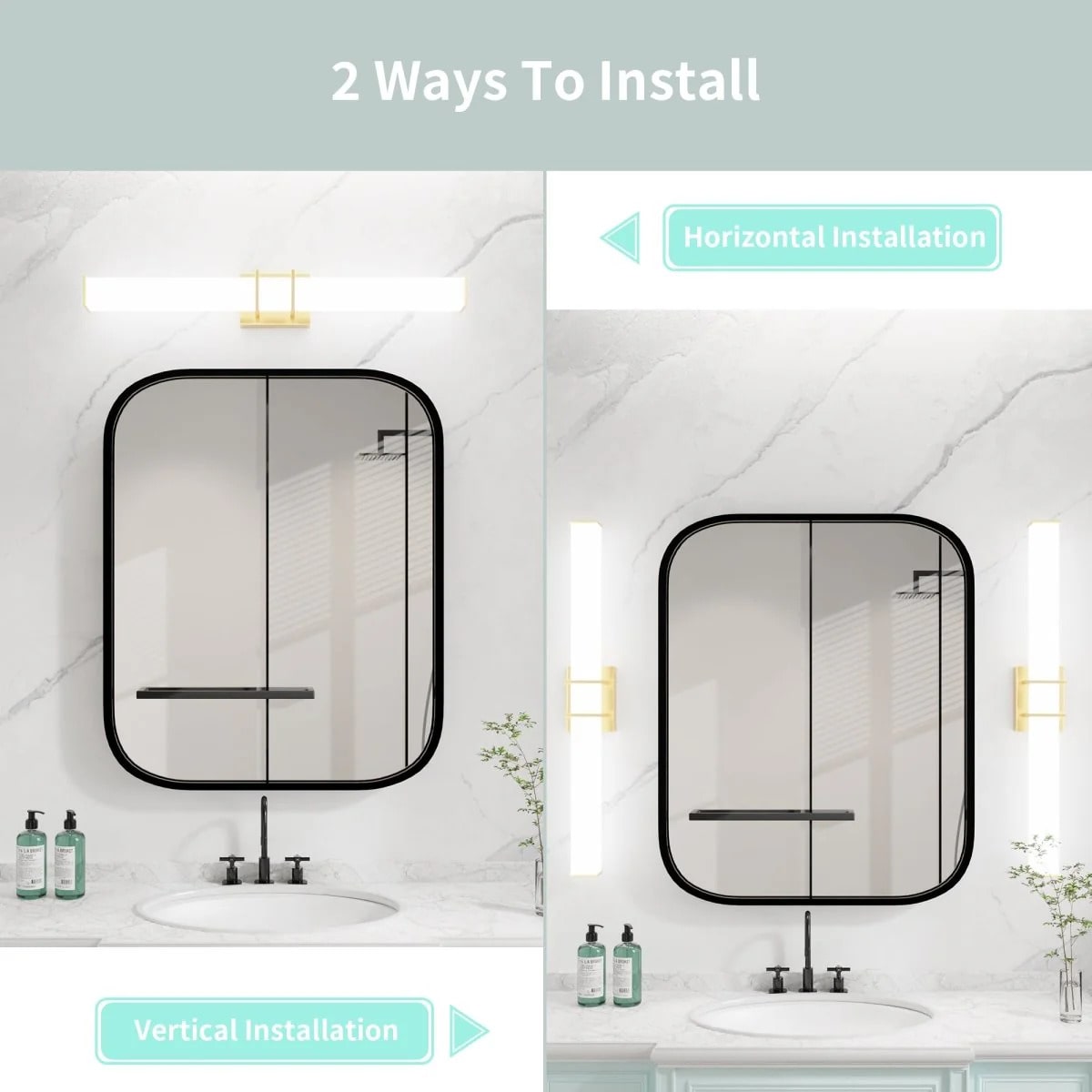 Light Bar 31.5" Sleek LED Vanity Light with Acrylic Shade, Tri-Color Temperature