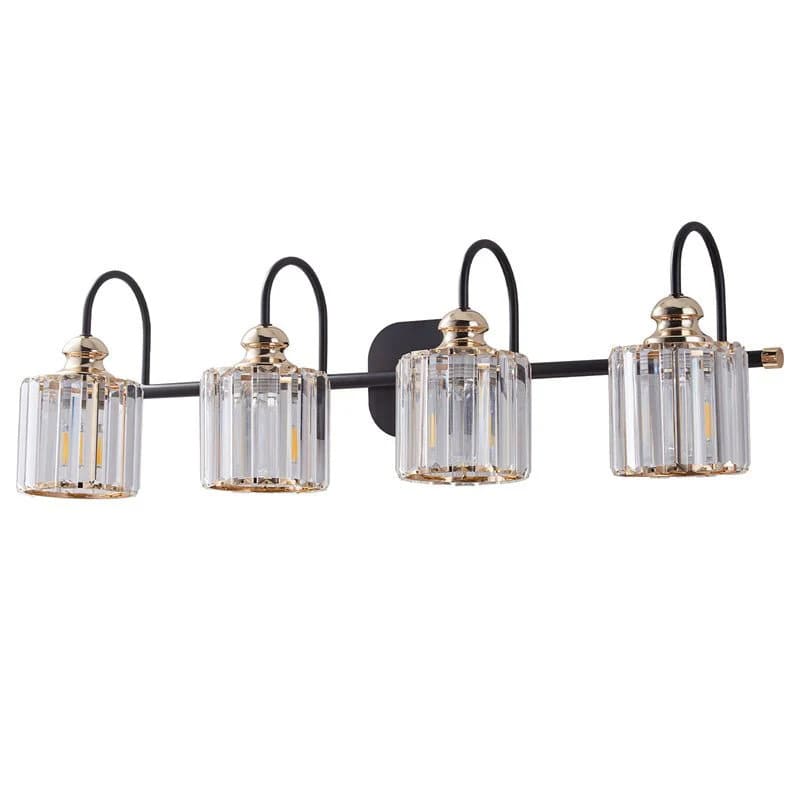Crystal Vanity Lights 32" Gold Wall Sconces