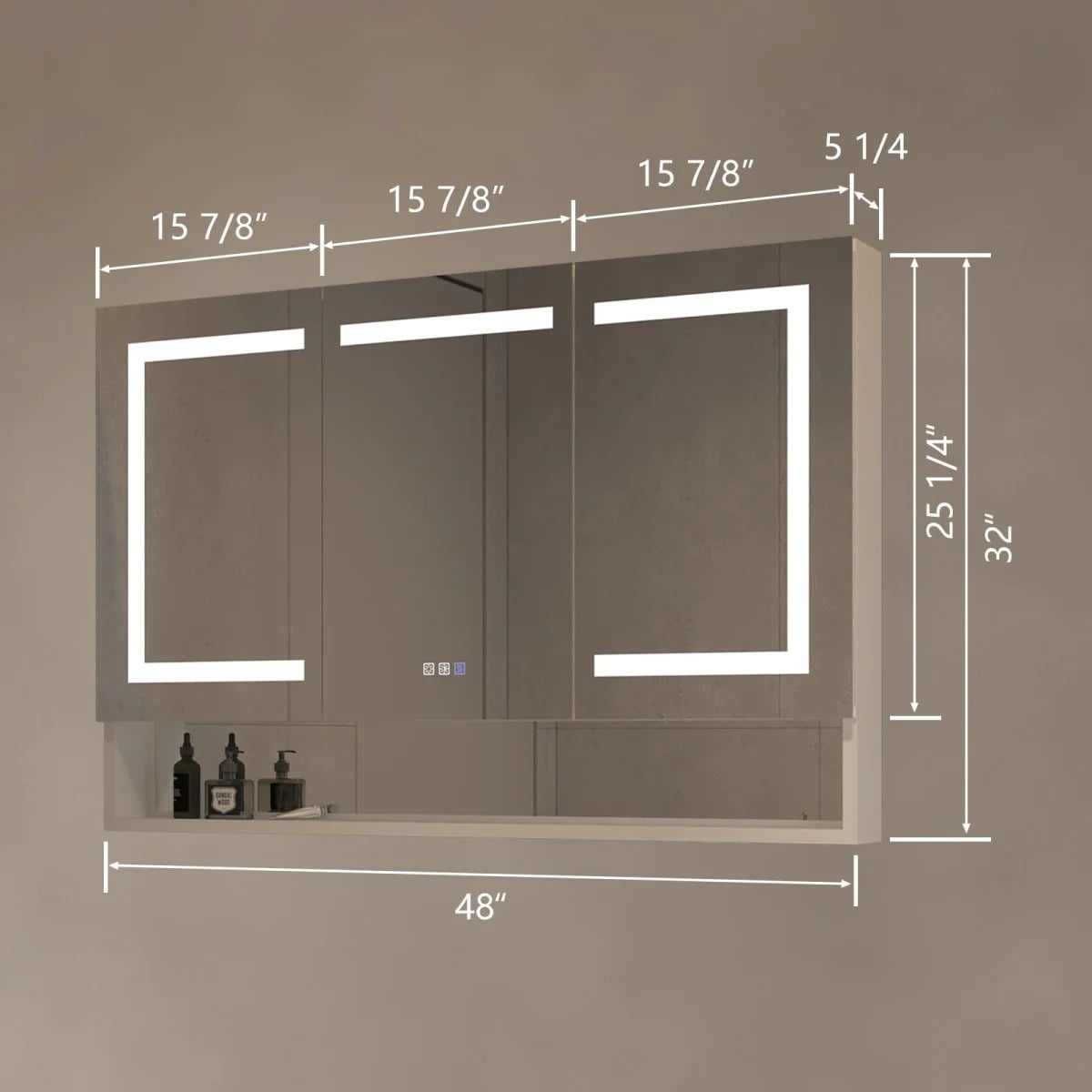 Ample 48" x 32" LED Medicine Cabinet
