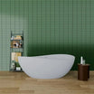 Matte White 63" Solid Stone Resin Bathtub with Overflow