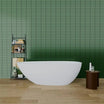 Matte White 67" Contemporary Stone Resin Flatbottom Bathtub