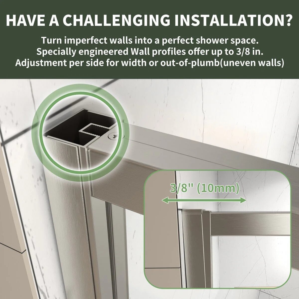 Flexi 38-42" Pivot Shower Door