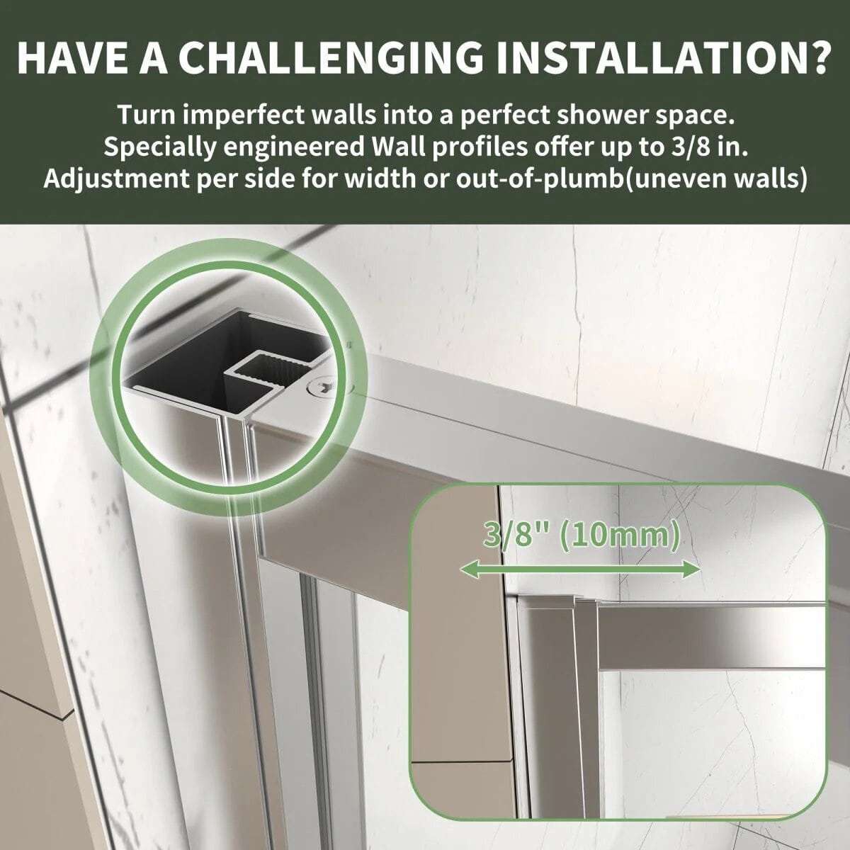 Flexi 44-48" Pivot Shower Door