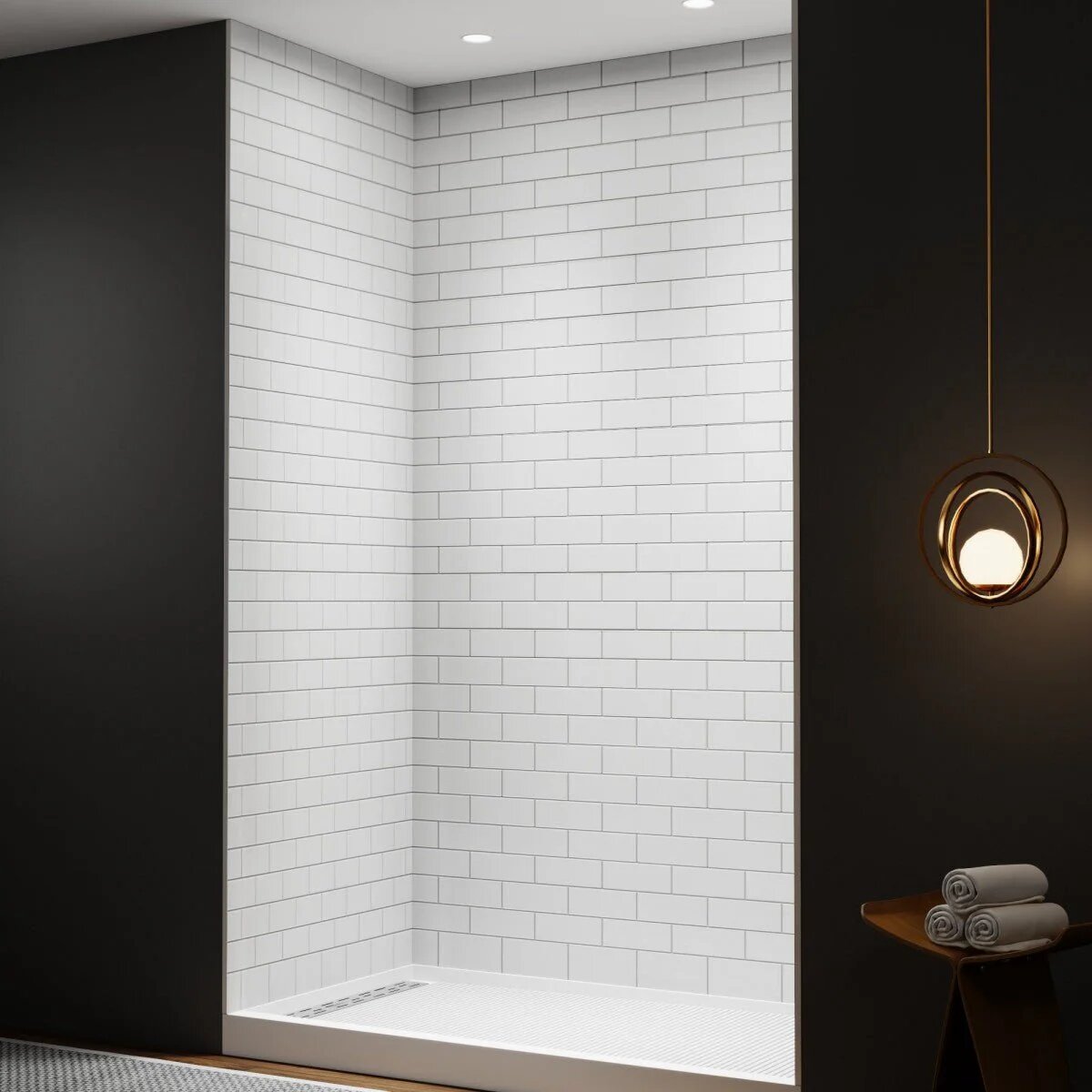 Clearstone™ Modern Mini Tile Shower Wall Panels 32D x 60W x 96H