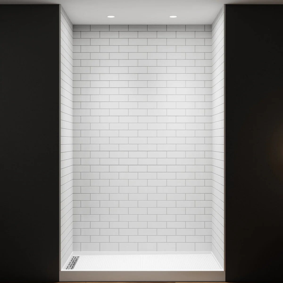 Clearstone™ Modern Mini Tile Shower Wall Panels 32D x 60W x 96H