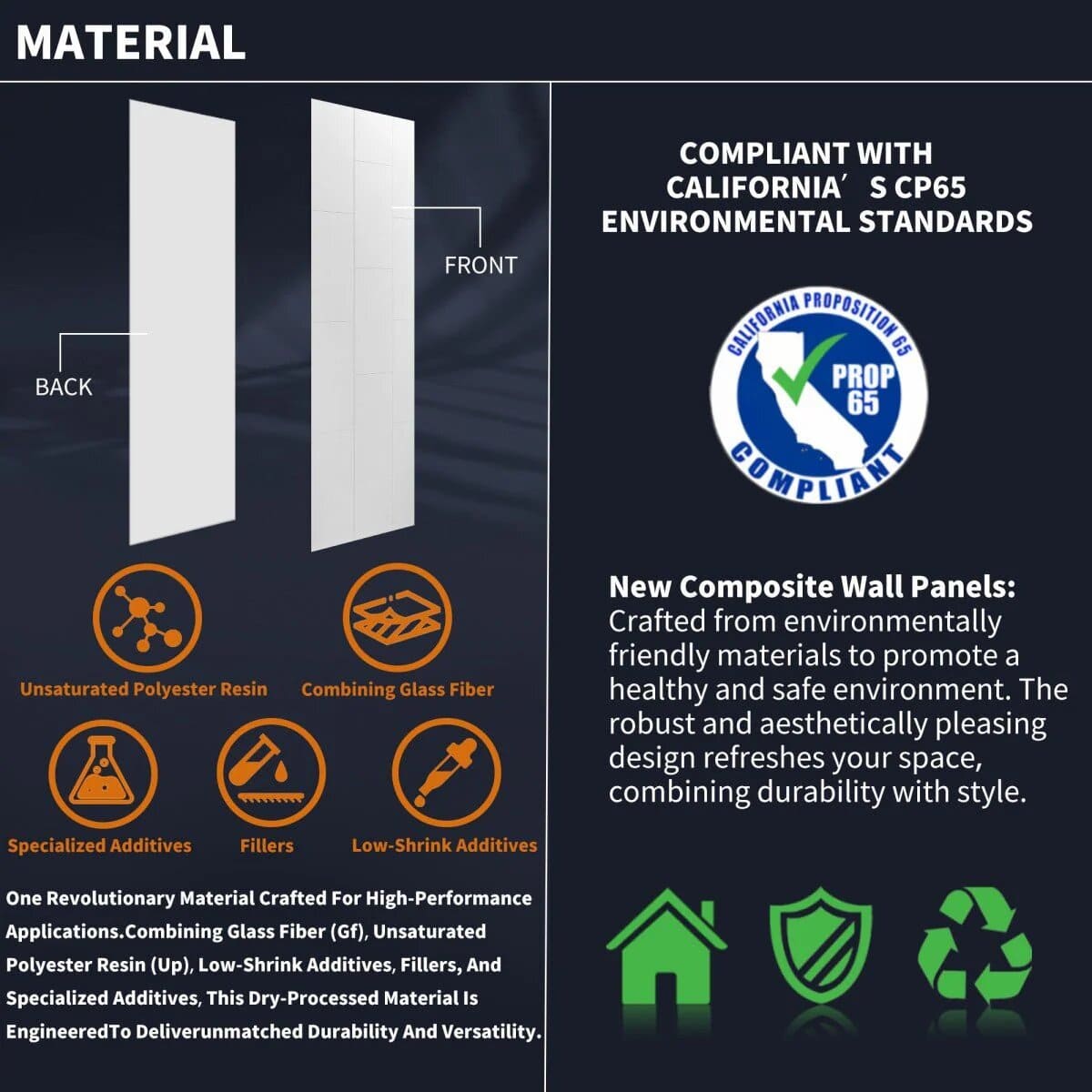 Clearstone™ Vertical Subway Tile Shower Wall Panels 32D x 60W x 96H