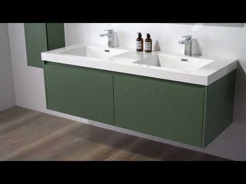 Positano 60" Luxury Double Bathroom Vanity with Acrylic Sink
