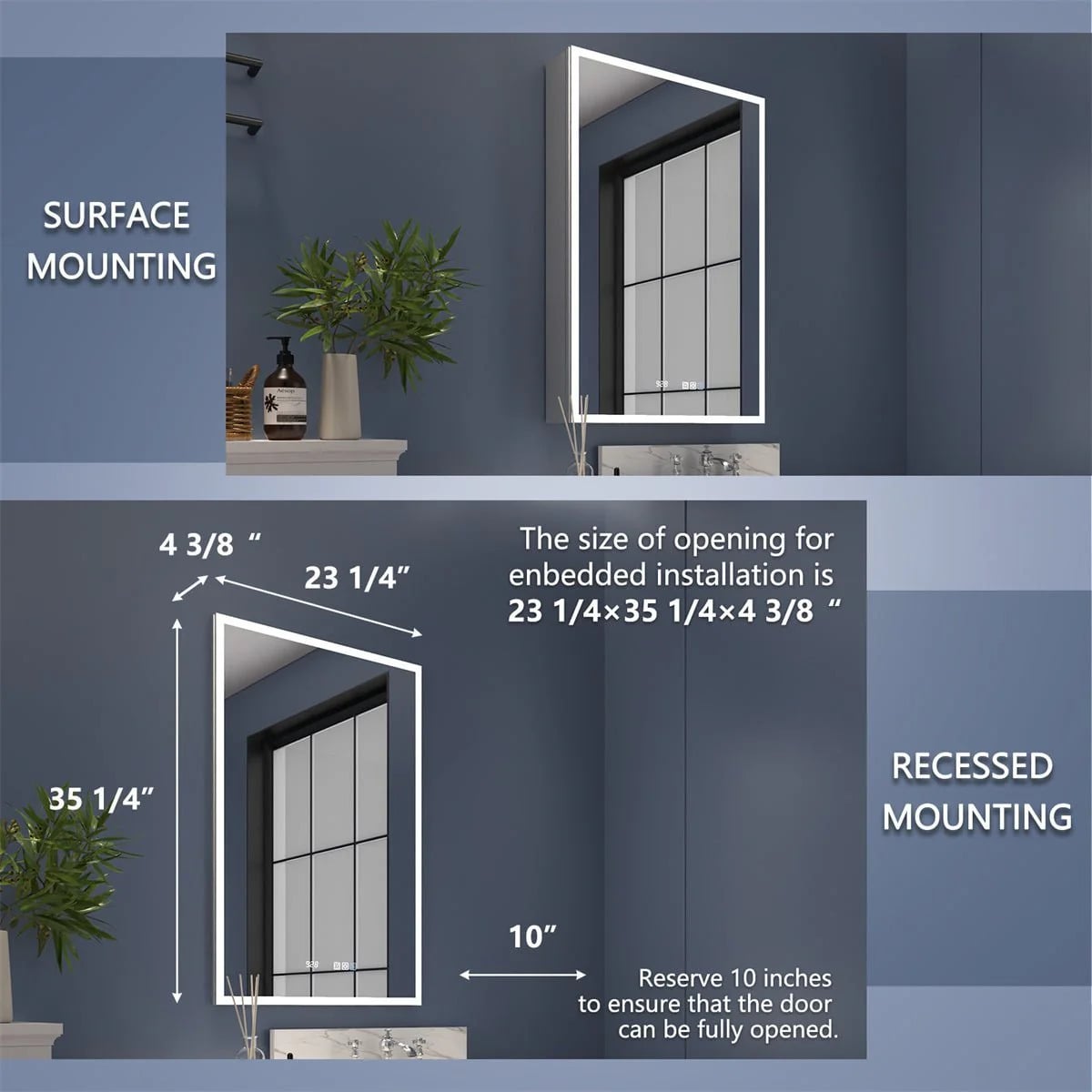 Linea 24" x 36" LED Medicine Cabinet