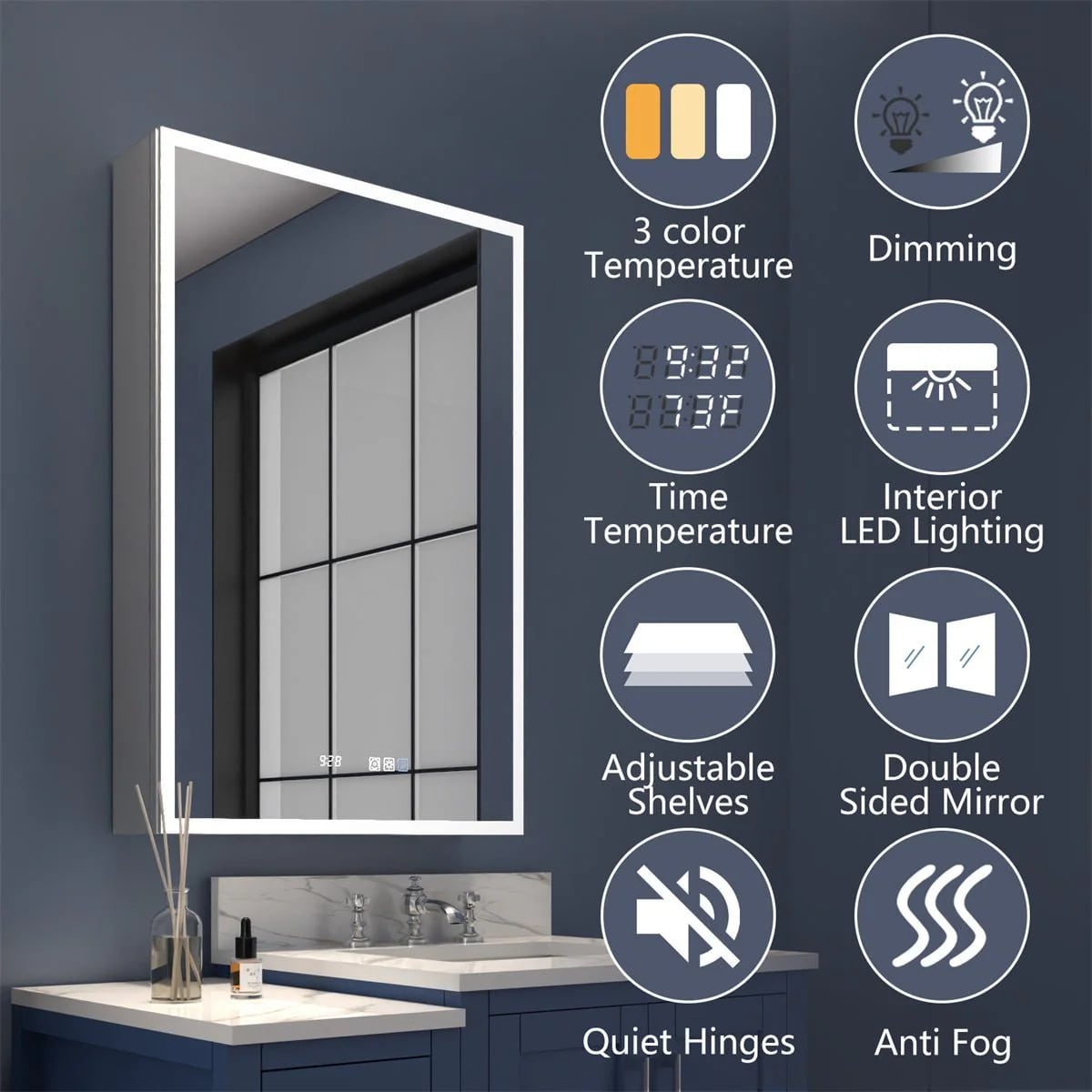 Linea 24" x 36" LED Medicine Cabinet