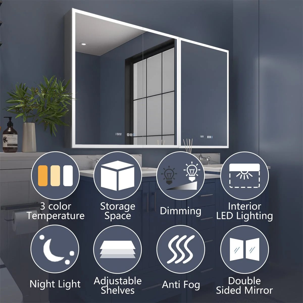 Rim 60" x 36" LED Medicine Cabinet