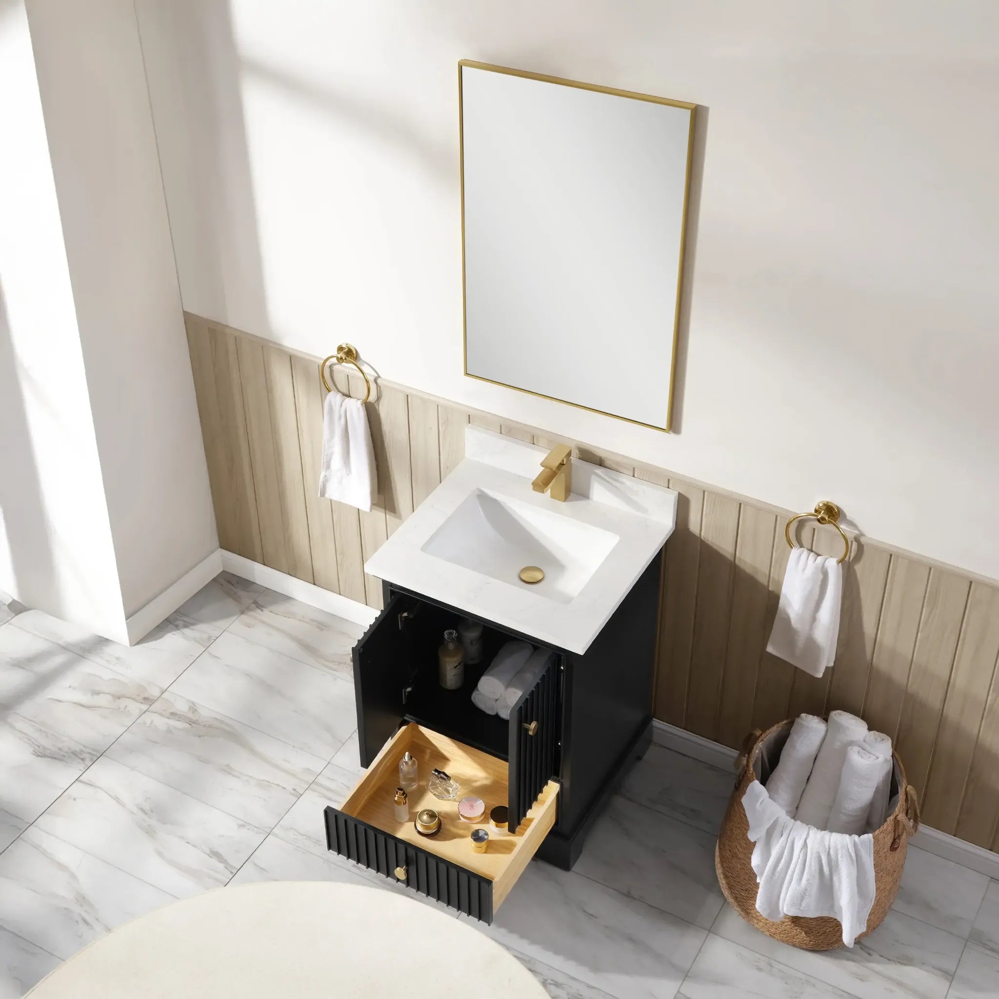 Sicily 24" Freestanding Bathroom Vanity with Sink & Countertop