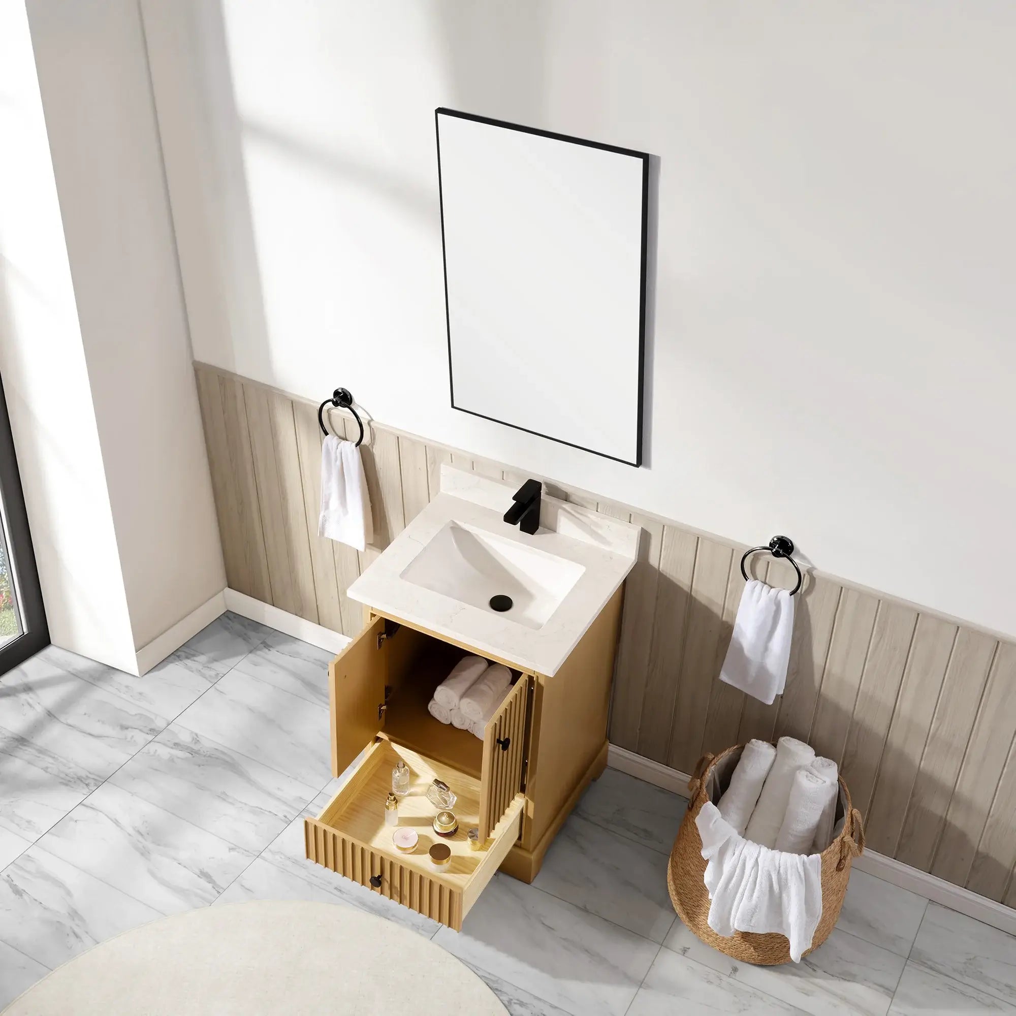 Sicily 24" Freestanding Bathroom Vanity with Sink & Countertop