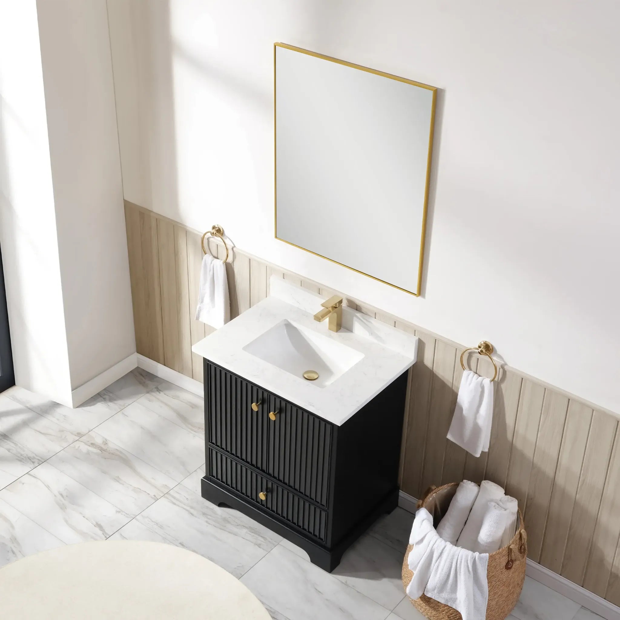 Sicily 30" Freestanding Bathroom Vanity with Sink & Countertop