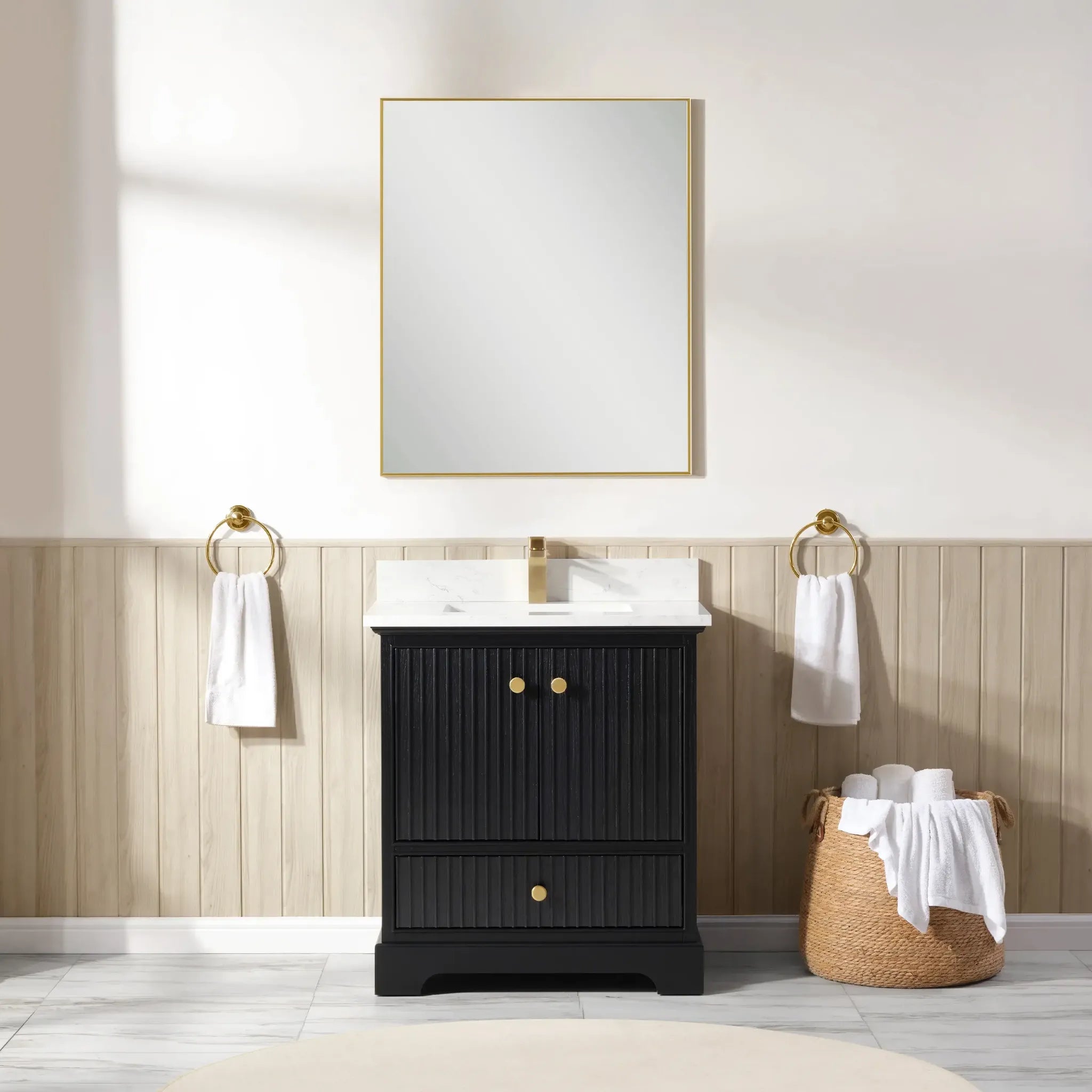 Sicily 30" Freestanding Bathroom Vanity with Sink & Countertop