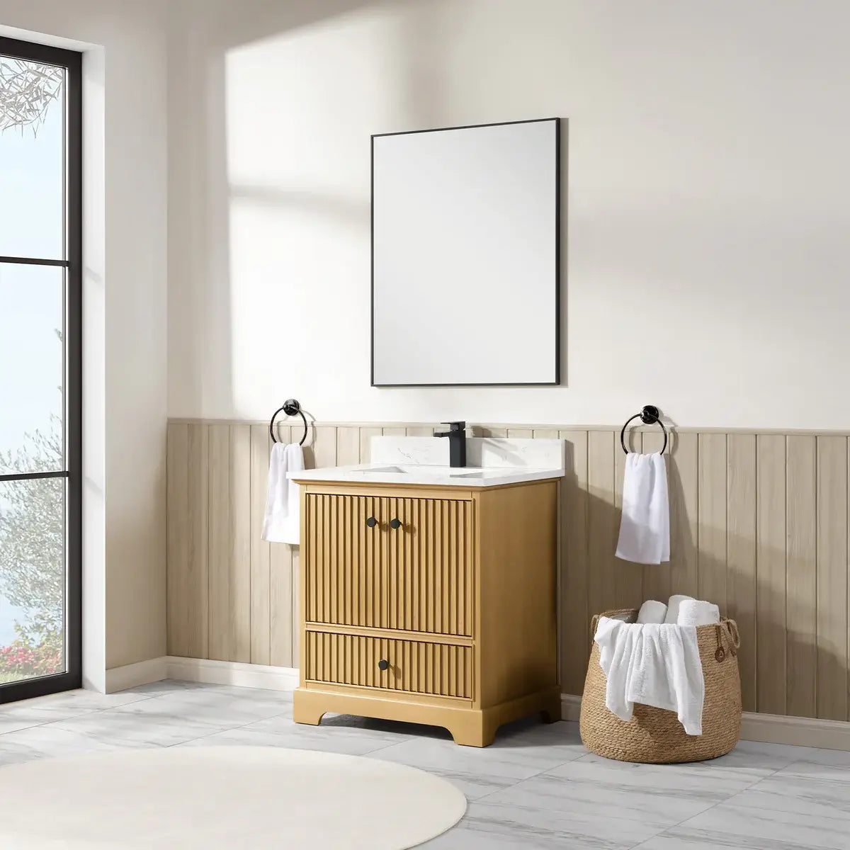 Sicily 30" Freestanding Bathroom Vanity with Sink & Countertop