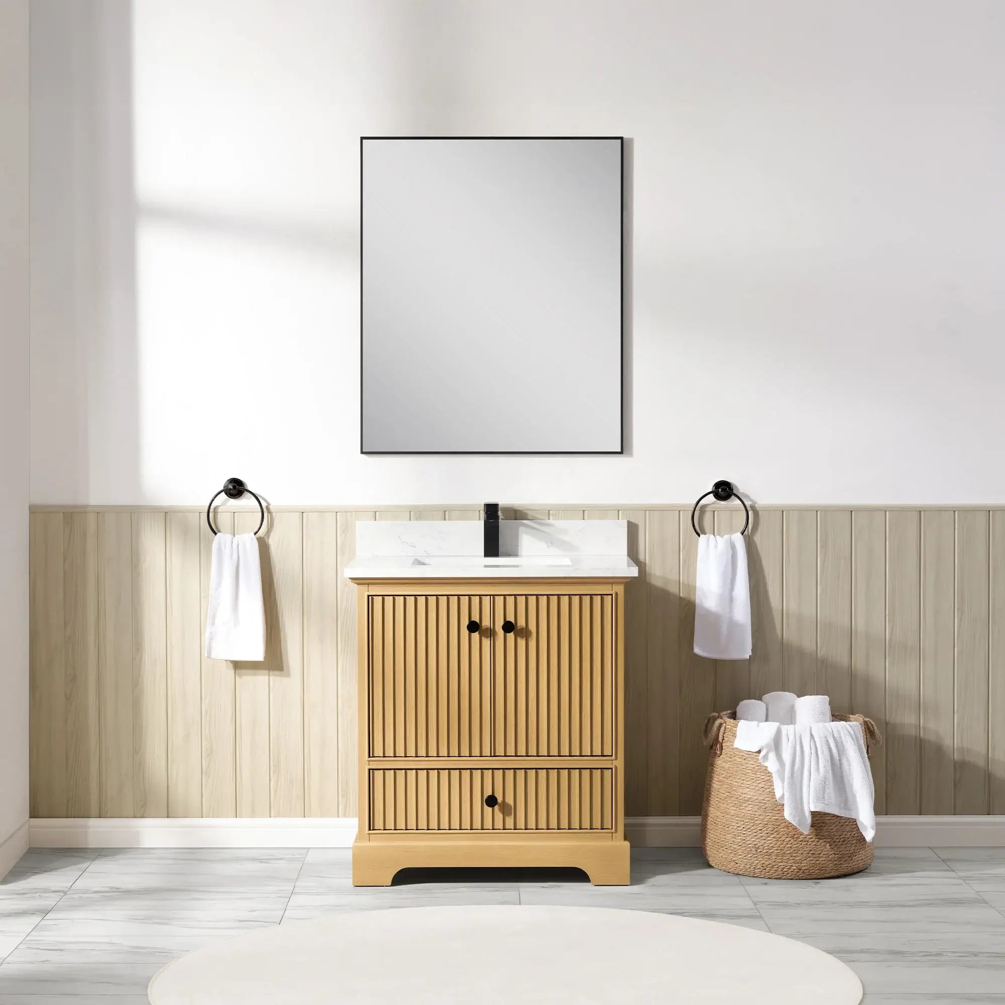 Sicily 30" Freestanding Bathroom Vanity with Sink & Countertop