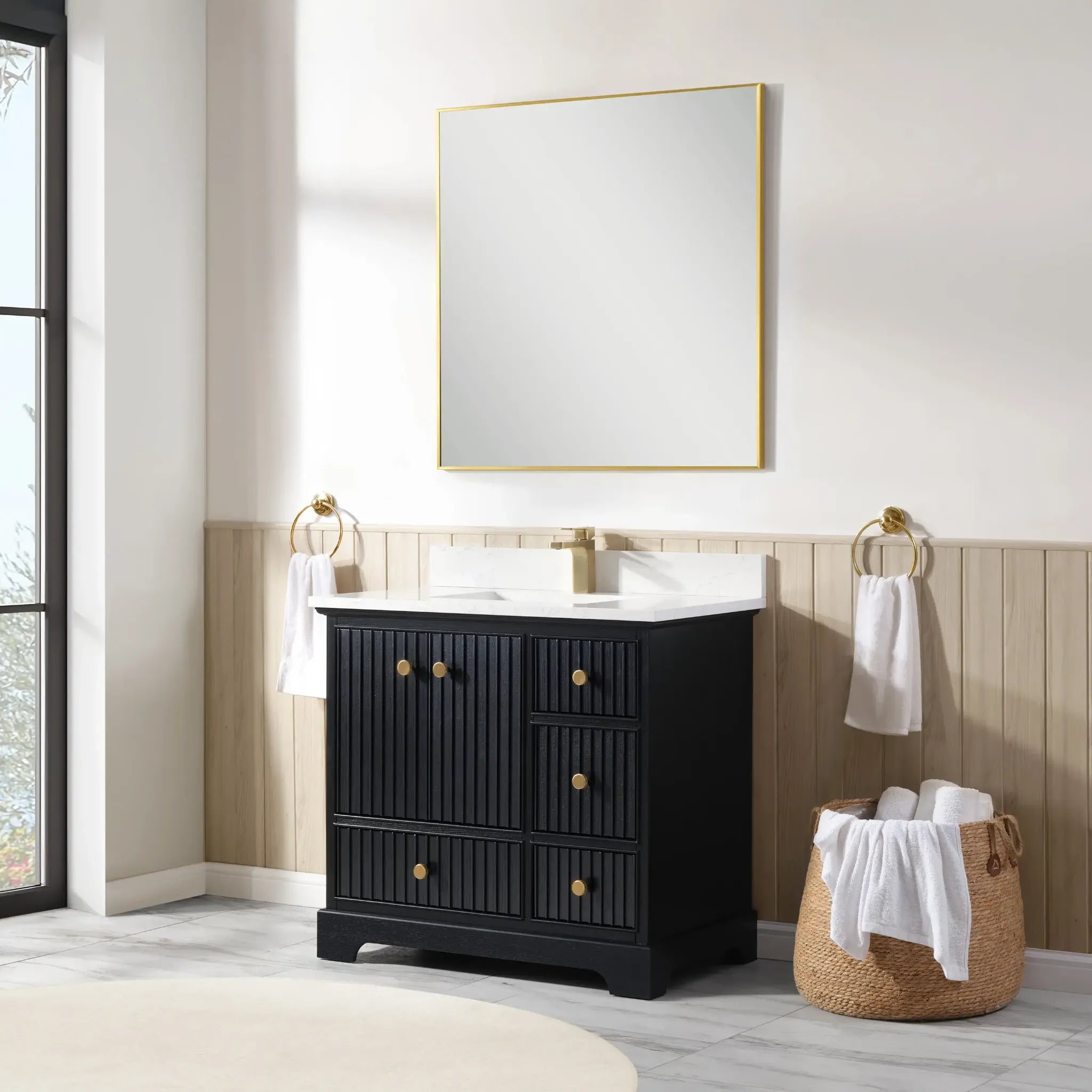 Sicily 36" Freestanding Bathroom Vanity with Sink & Countertop