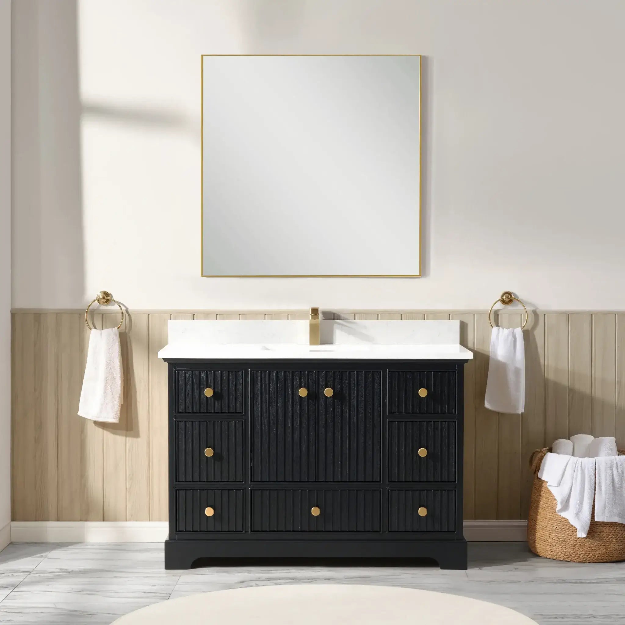 Sicily 48" Freestanding Bathroom Vanity with Sink & Countertop