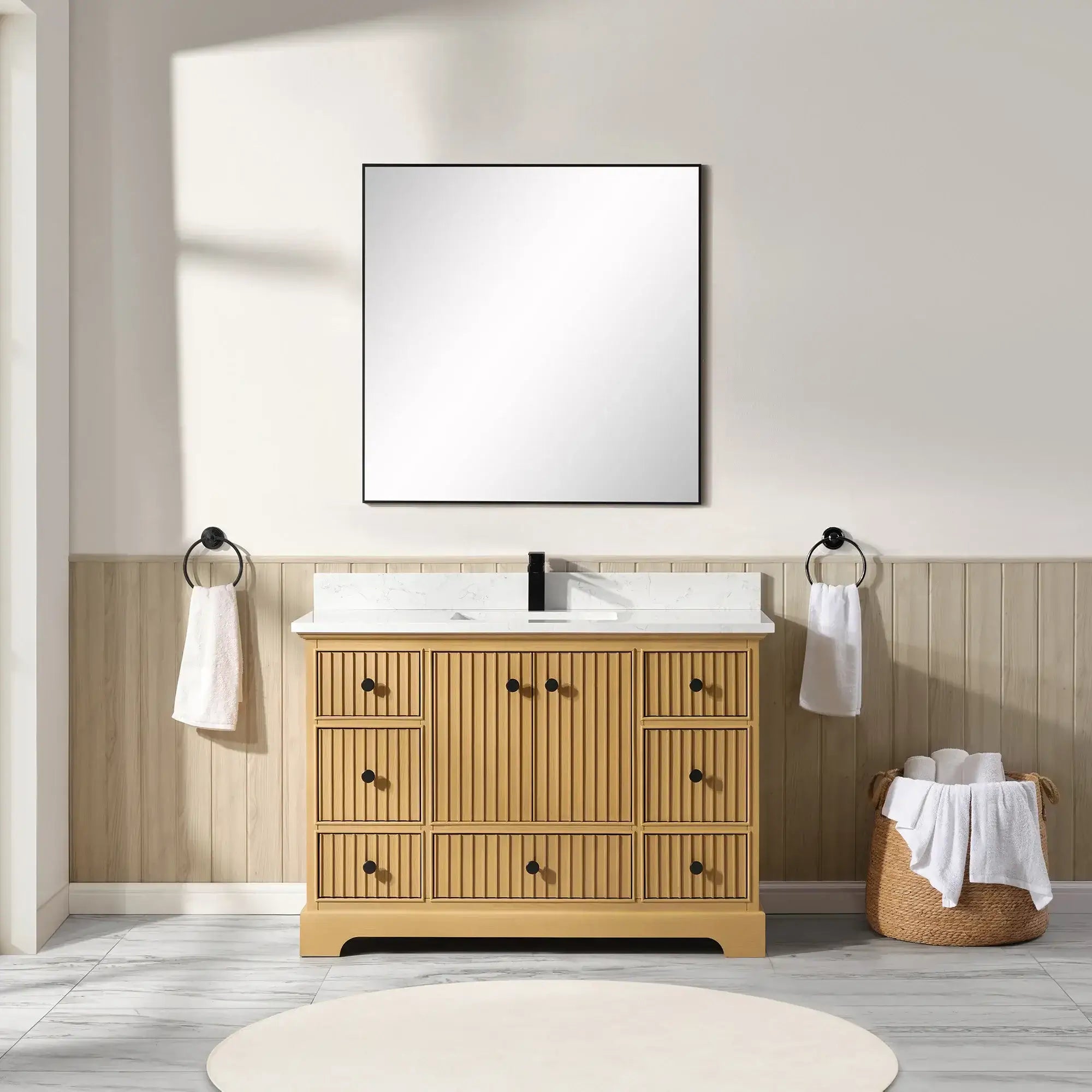 Sicily 48" Freestanding Bathroom Vanity with Sink & Countertop