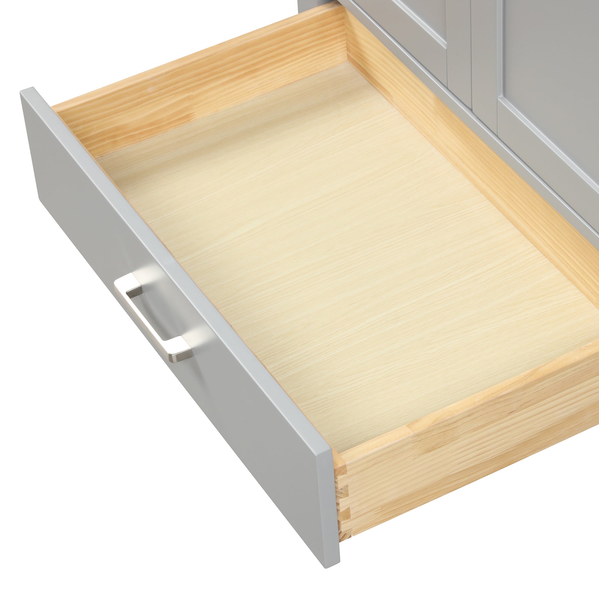 Geneva 30" Grey Bathroom Vanity with Marble Countertop - Contemporary Bathroom Vanity