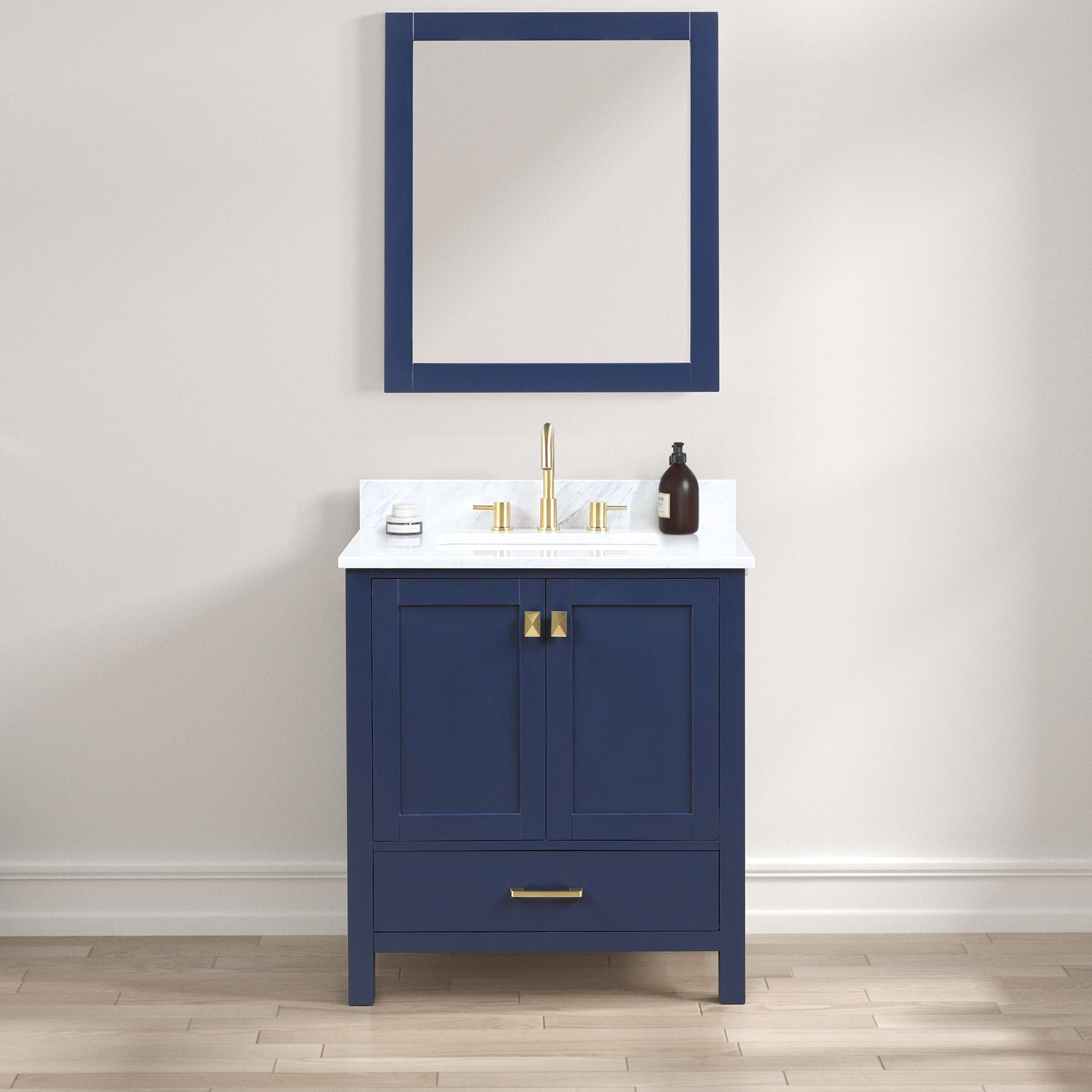 Geneva 30" Grey Bathroom Vanity with Sink - Contemporary Bathroom Vanity