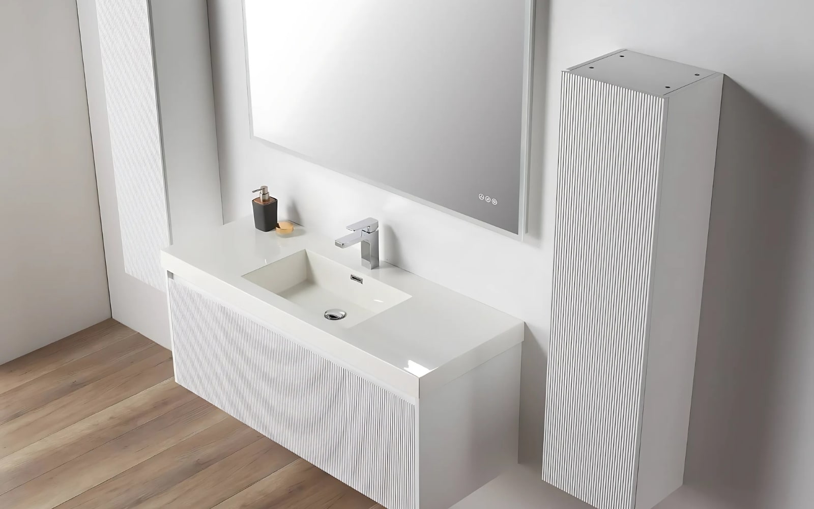 Why a Single Sink Bathroom Vanity with Linen Tower Could Be Your Bathroom's Best Friend